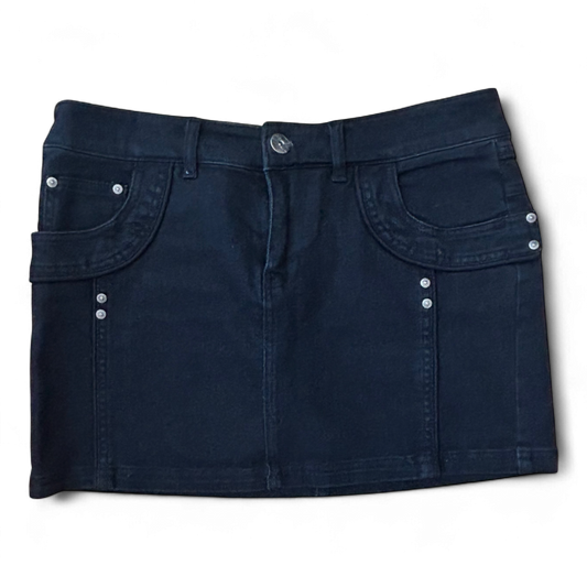 Jeansrock Colours of the World Gr 38 Schwarz Stretch Kurz Top Zustand