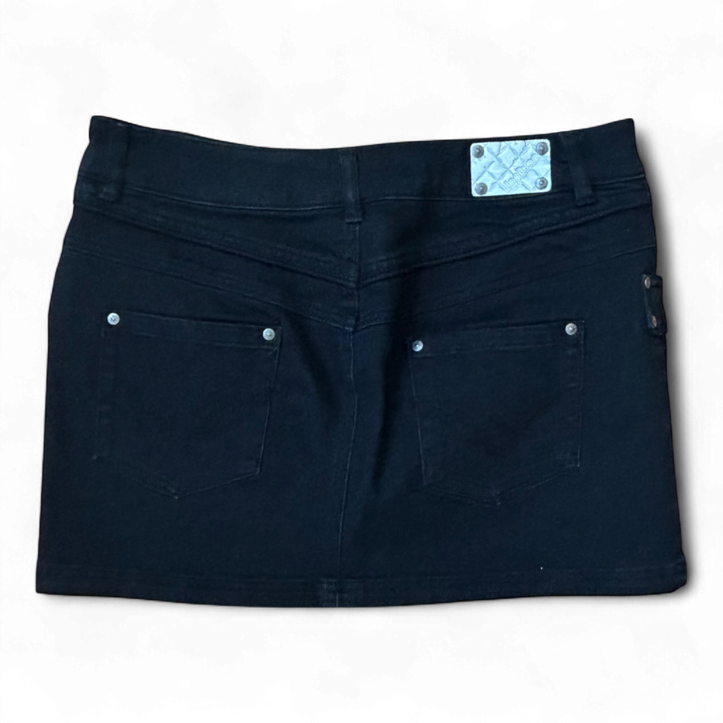 Jeansrock Colours of the World Gr 38 Schwarz Stretch Kurz Top Zustand