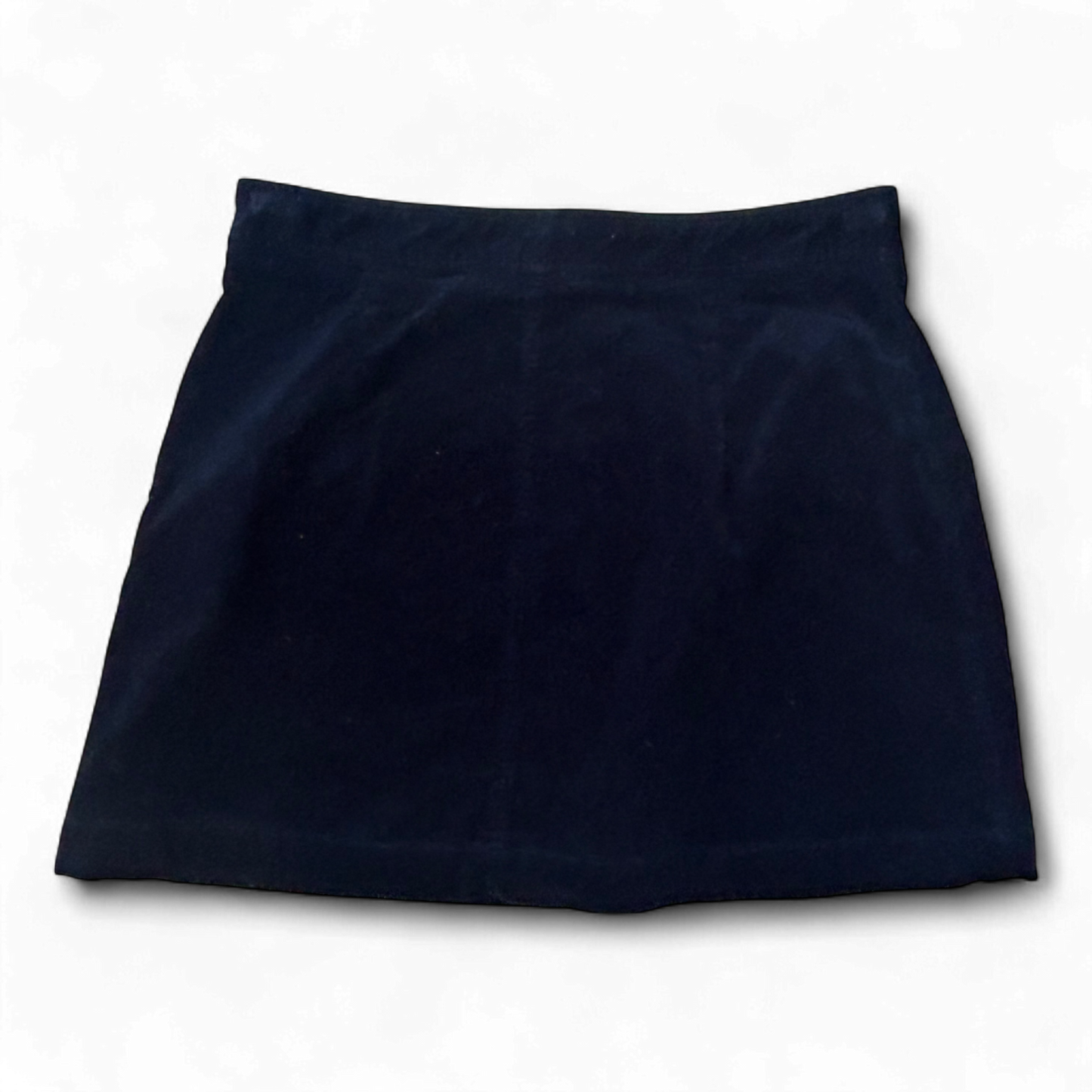 ZARA Rock Samt Stretch Gr L Schwarz Mini A-Linie Y2K Vintage Stil Elegant