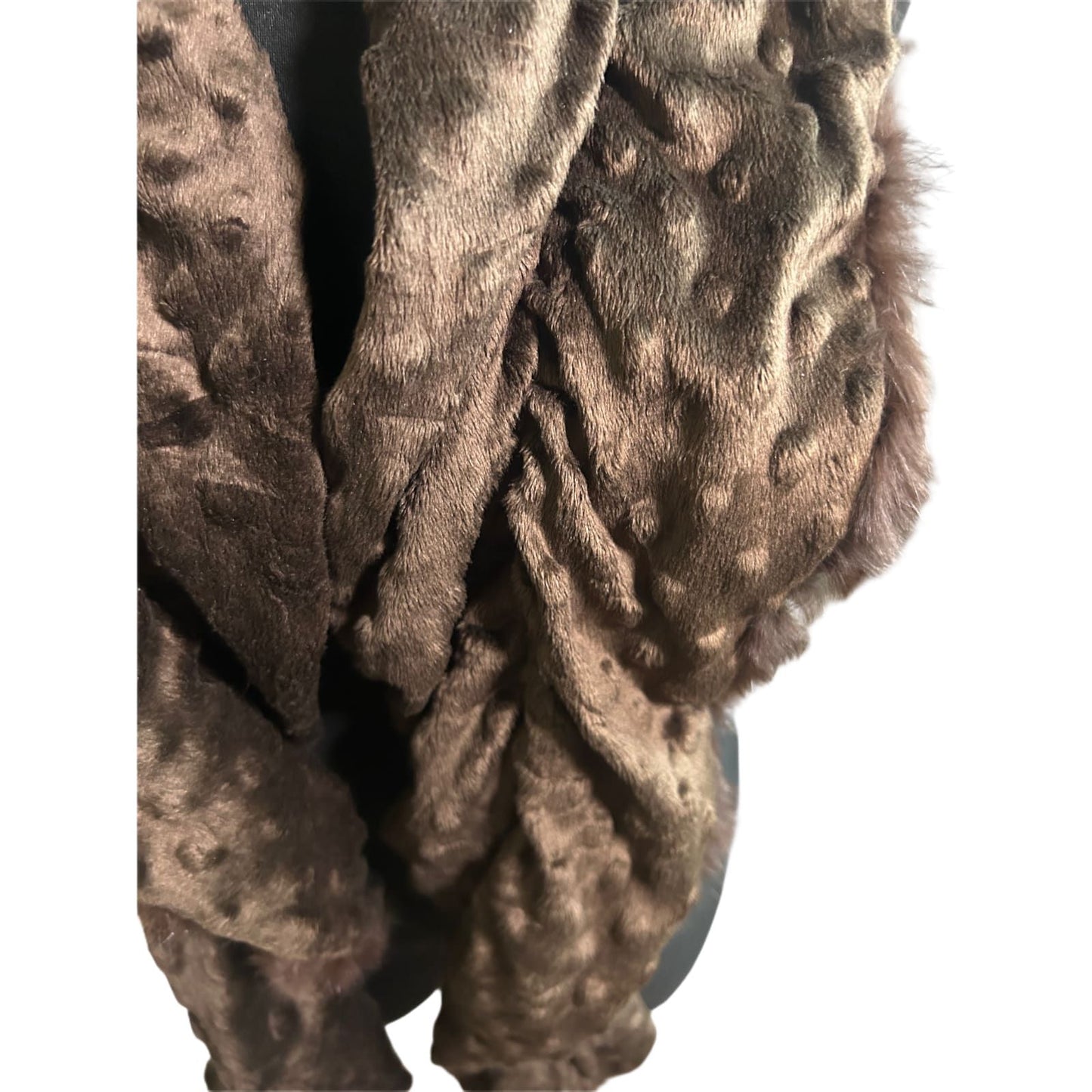 Echtpelz Schal Damen Braun Kaninchenfell Elegant Winter Accessoire