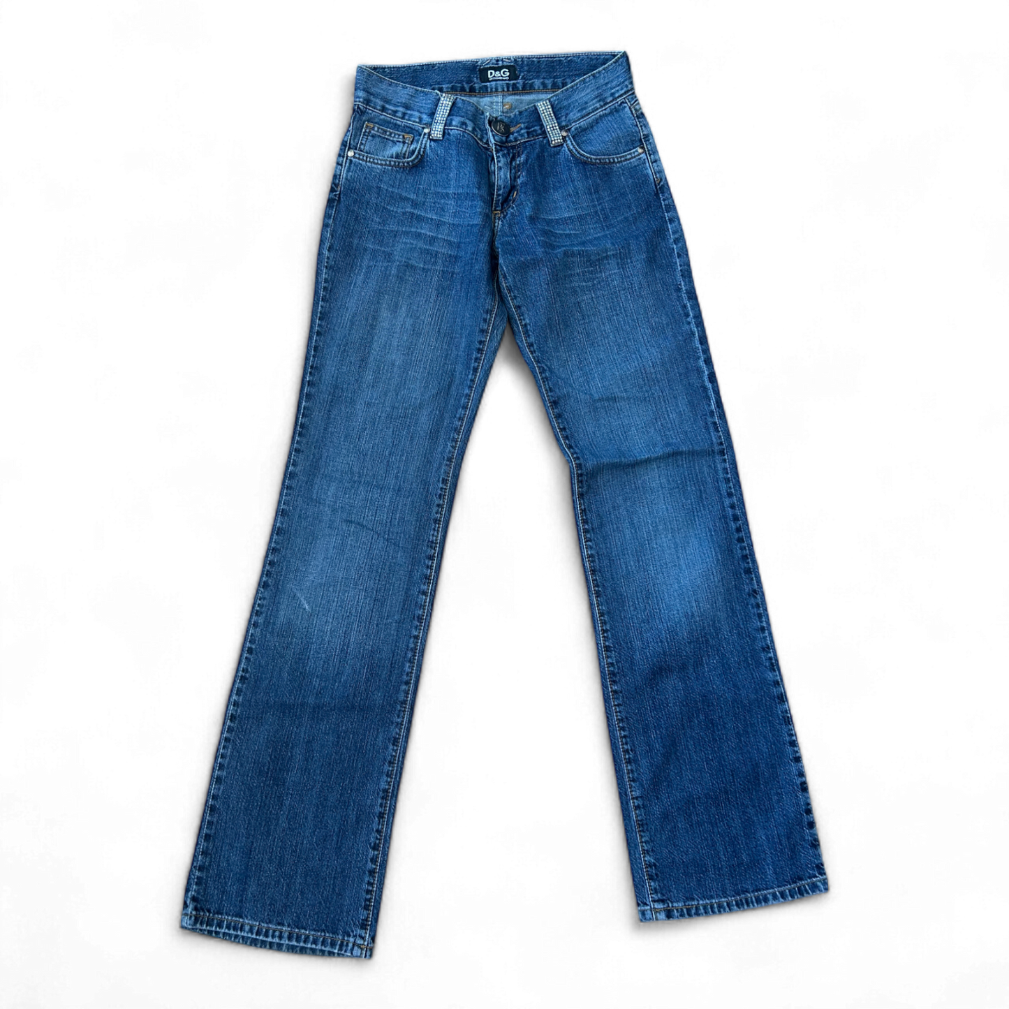 Dolce Gabbana Jeans W28 L32 Made in Italy Straight Leg Denim Strass Y2K Style (Kopie)