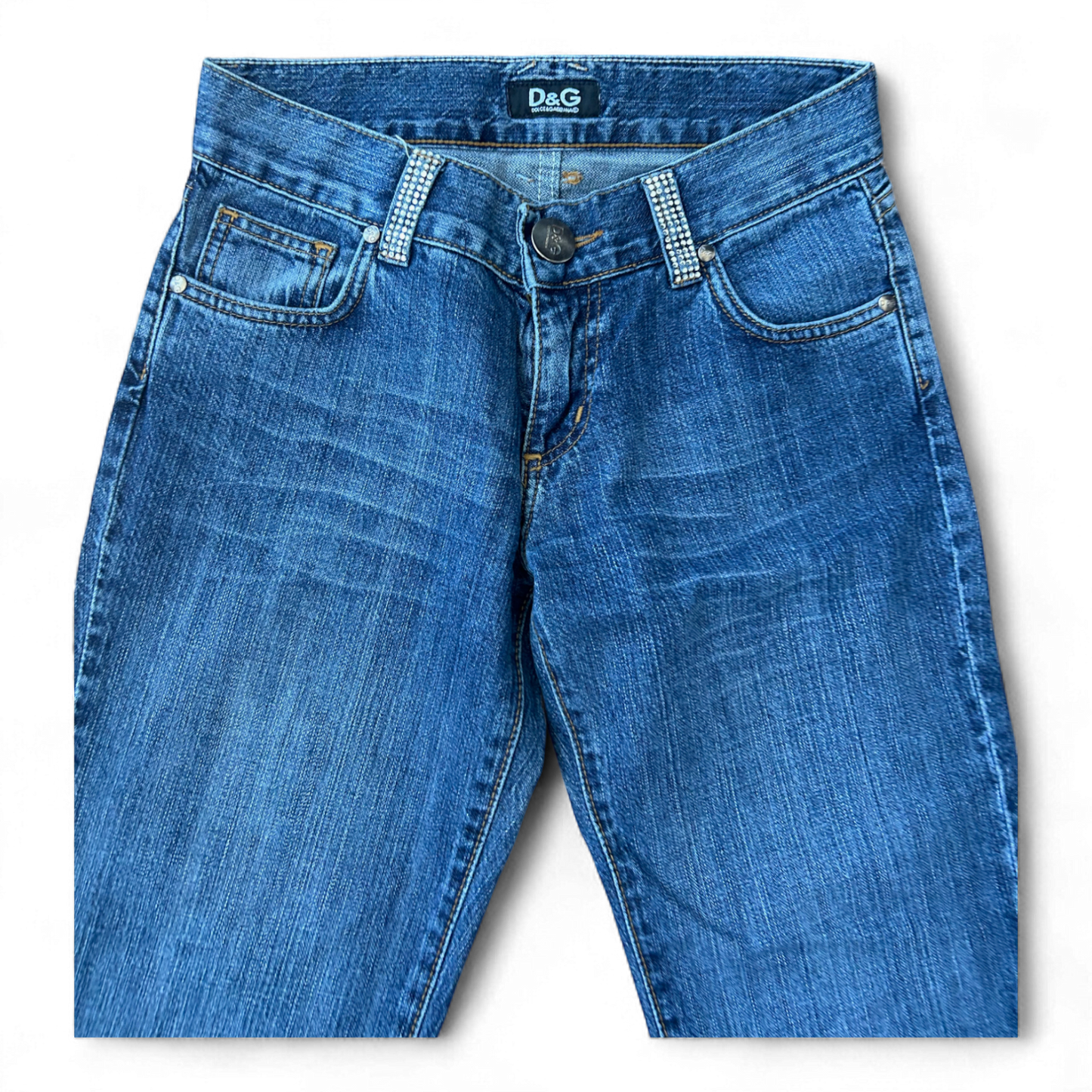 Dolce Gabbana Jeans W28 L32 Made in Italy Straight Leg Denim Strass Y2K Style (Kopie)