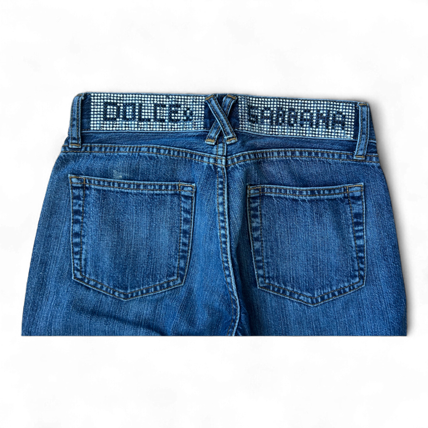 Dolce Gabbana Jeans W28 L32 Made in Italy Straight Leg Denim Strass Y2K Style (Kopie)
