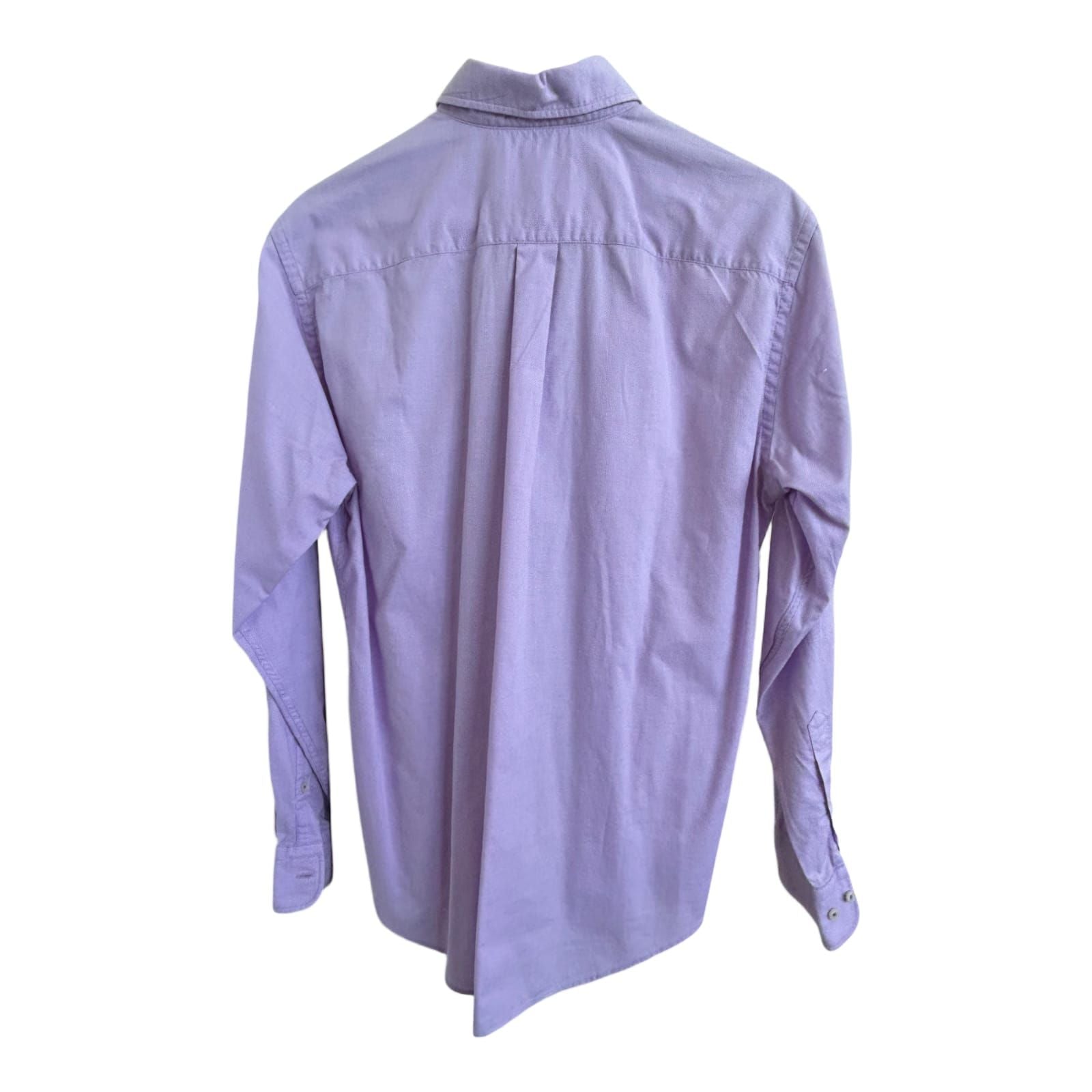 Fynch Hatton Hemd M (39/40) lila Baumwolle Button Down Baumwollhemd Langarm