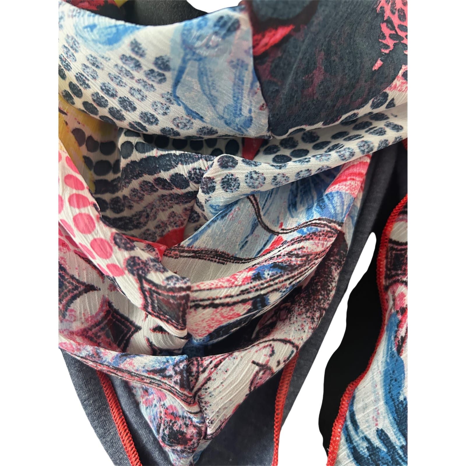 Buntes Damen Halstuch Muster Tuch Schal Polyester Leicht Sommer Bunt