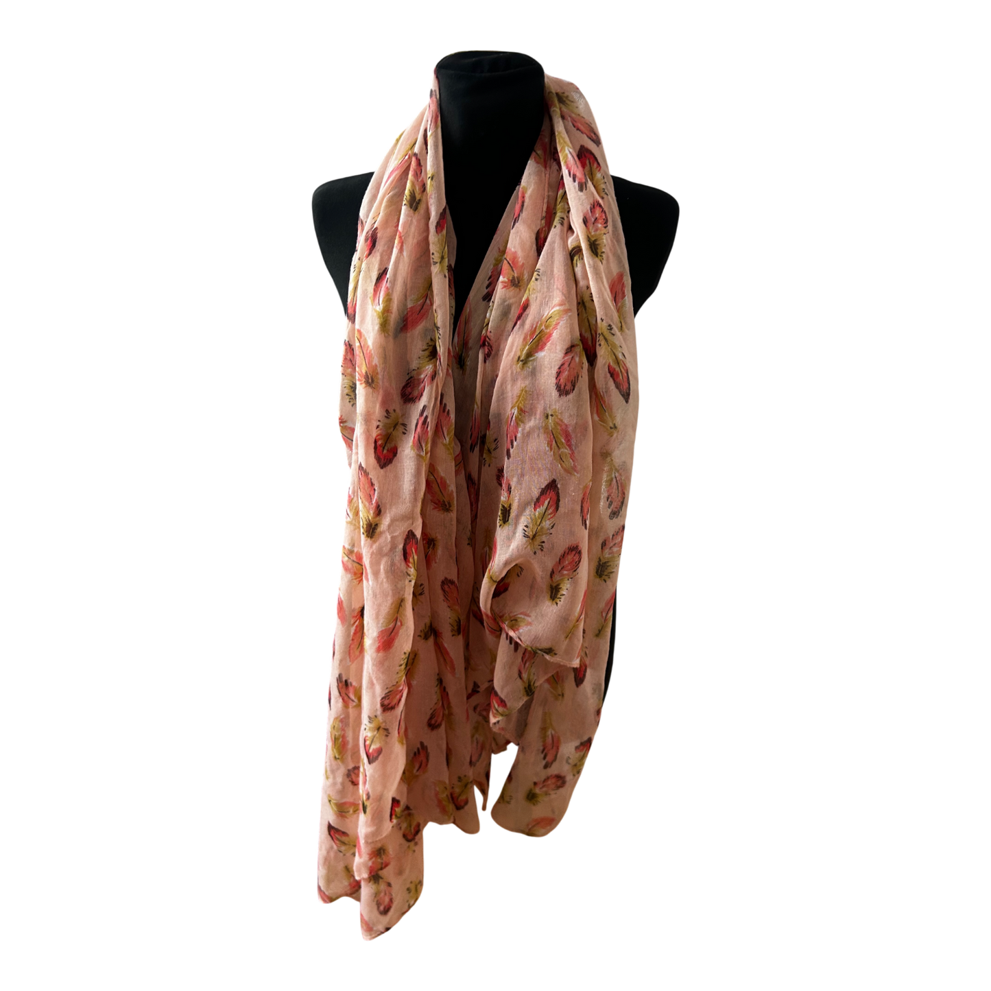 Wunderschöner Damen Schal Tuch Blumen Muster Rosa Sommer Leicht Elegant