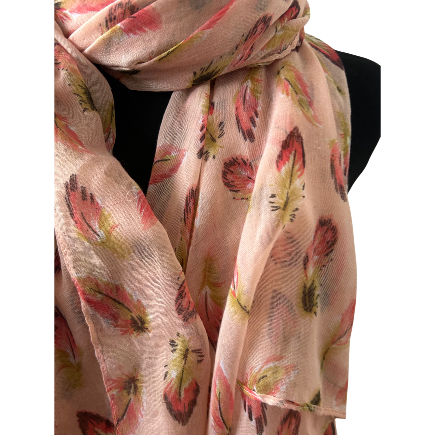 Wunderschöner Damen Schal Tuch Blumen Muster Rosa Sommer Leicht Elegant