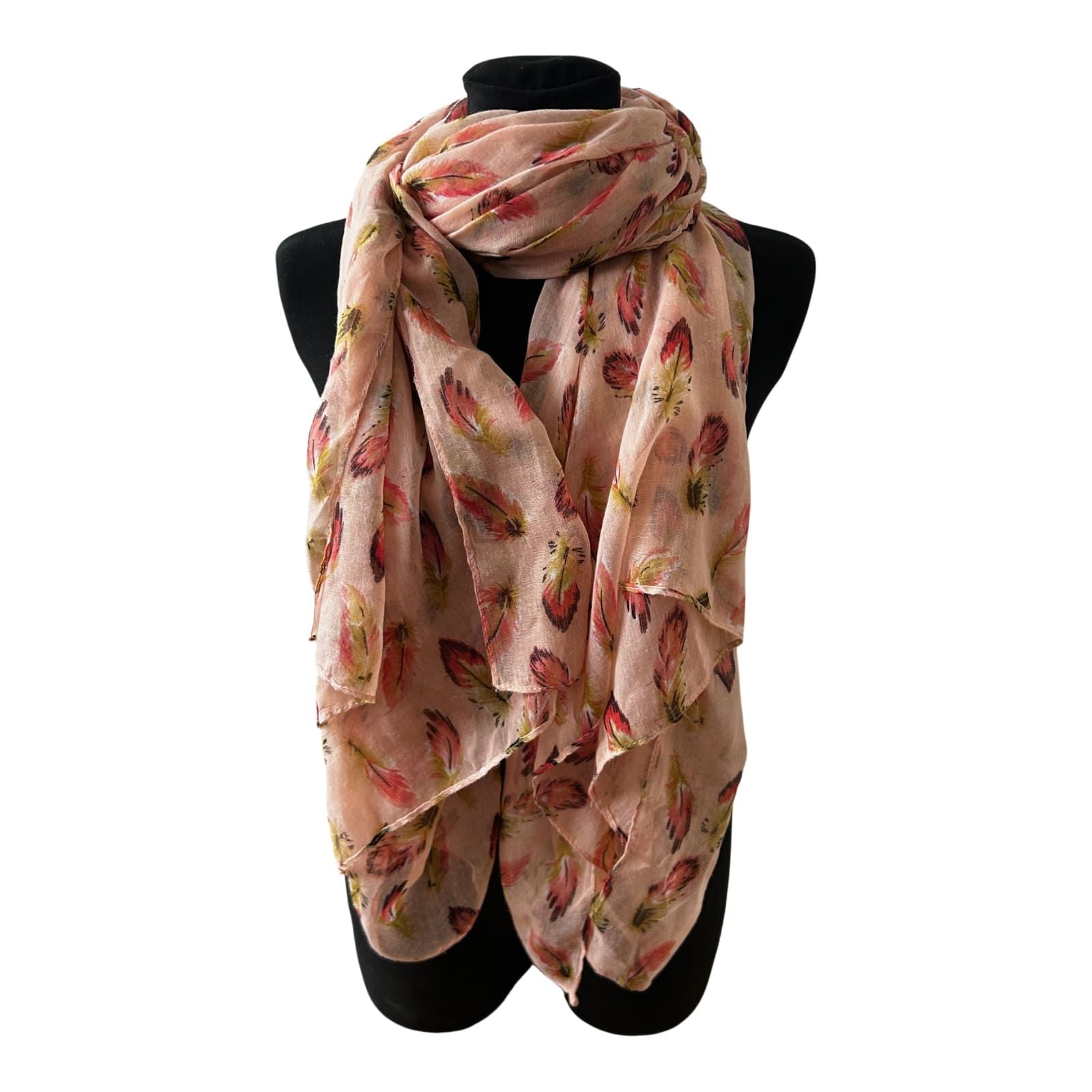 Wunderschöner Damen Schal Tuch Blumen Muster Rosa Sommer Leicht Elegant