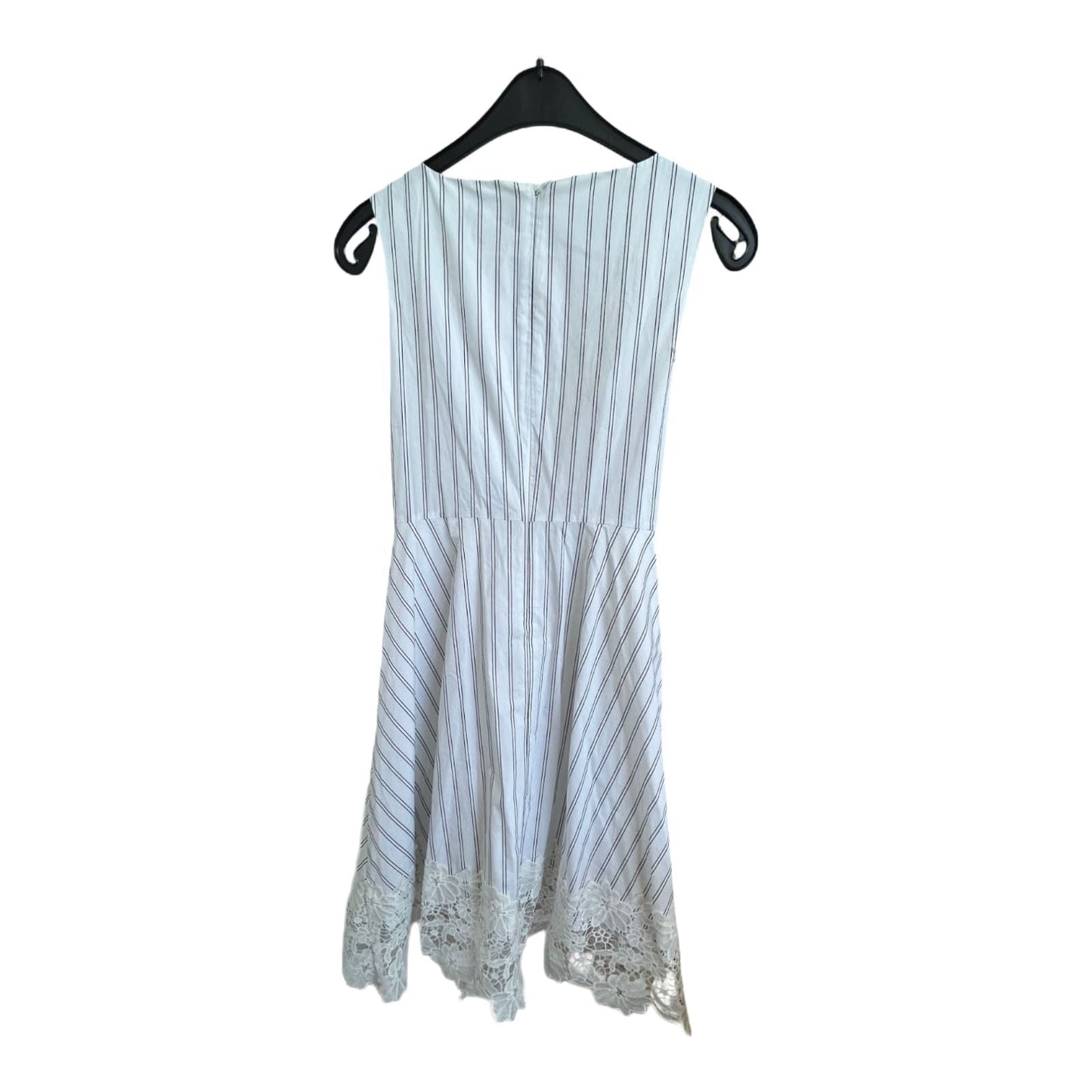 Yessica Kleid Damen Dress Damenkleid Gr. 40 Weiß Baumwolle Fit Flare Spitze Neu