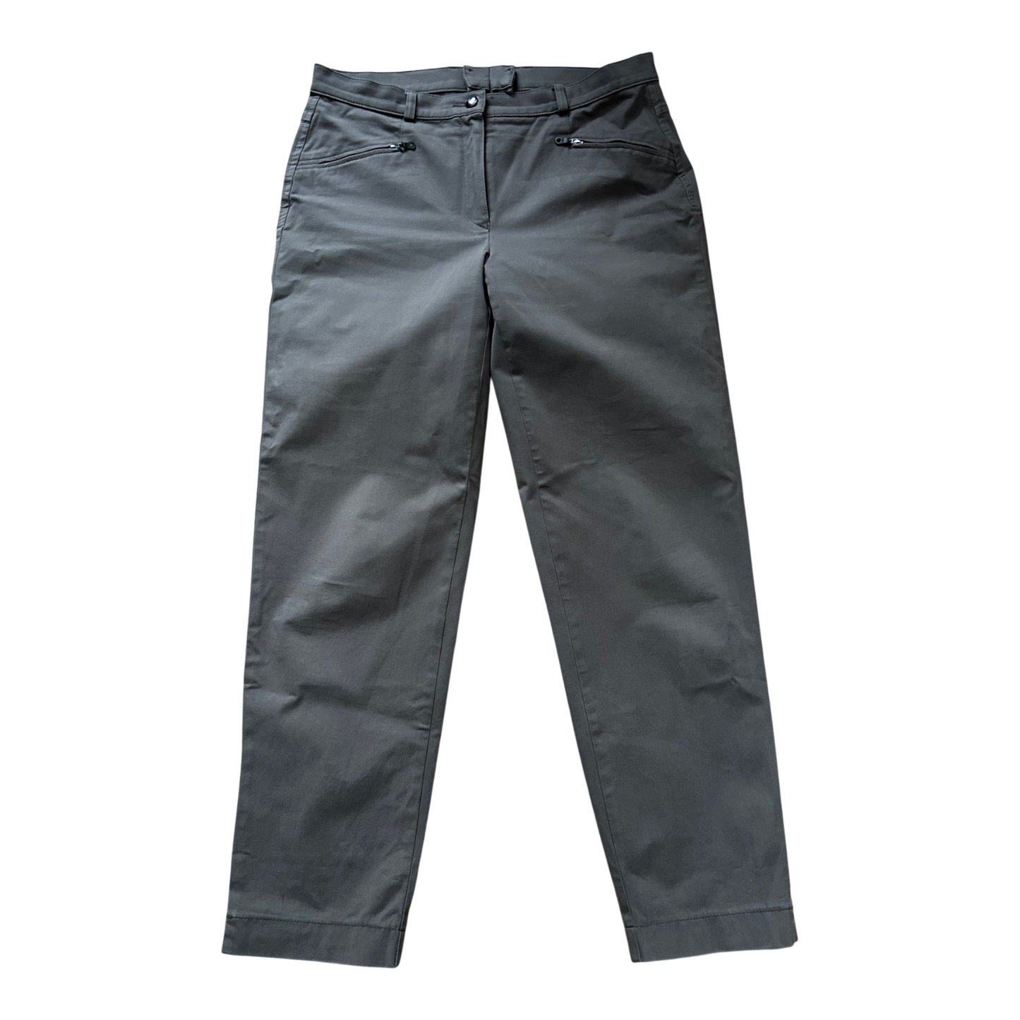 Zerres Damen Stoffhose Gr 42 Taupe Baumwolle Stretch Elegant Klassisch