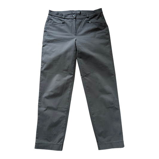 Zerres Damen Stoffhose Gr 42 Taupe Baumwolle Stretch Elegant Klassisch