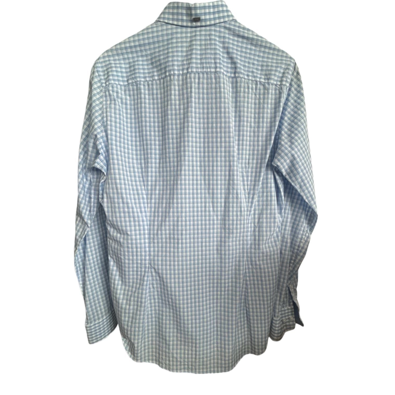 Esprit Slim Fit Hemd M blau kariert 100 % Baumwolle Freizeit Business Top