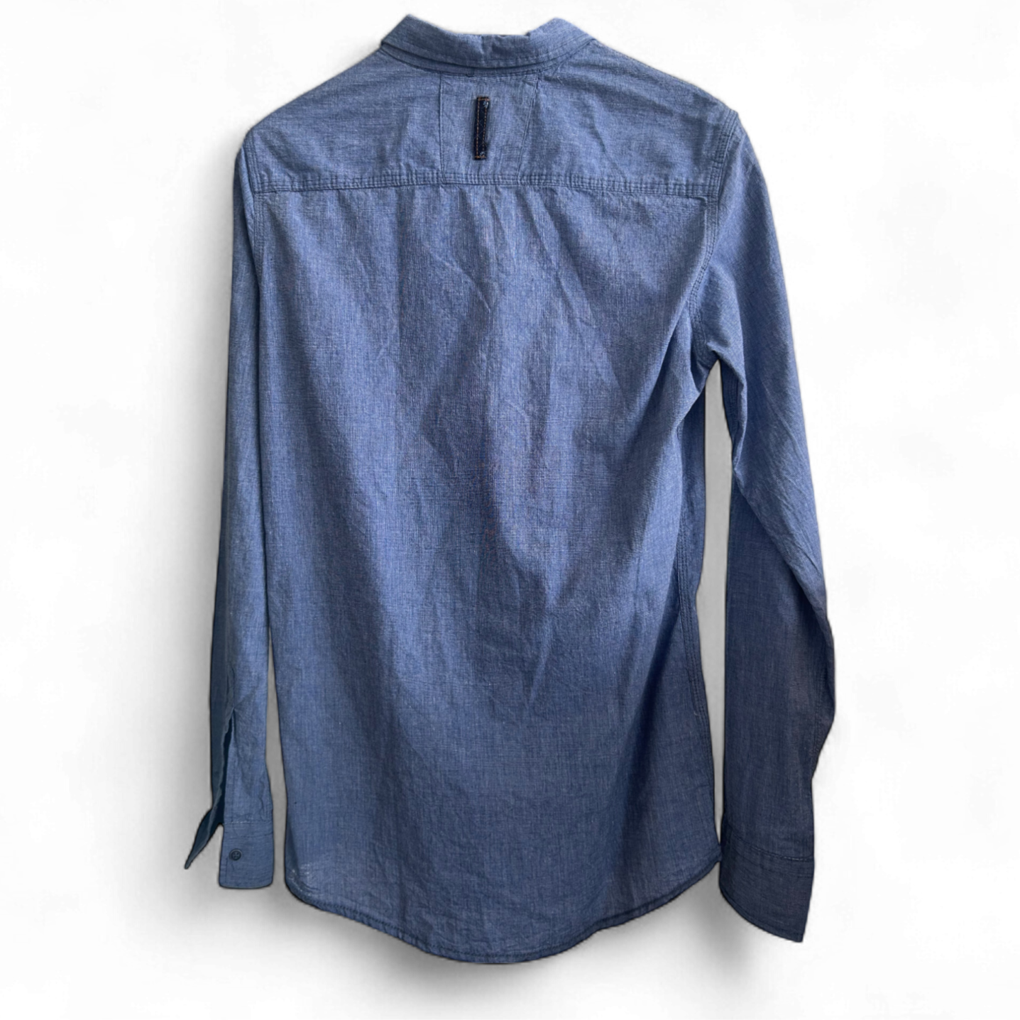 RIVSD-CO Hemd M blau Kontrastfutter modern fit Stickerei top Zustand