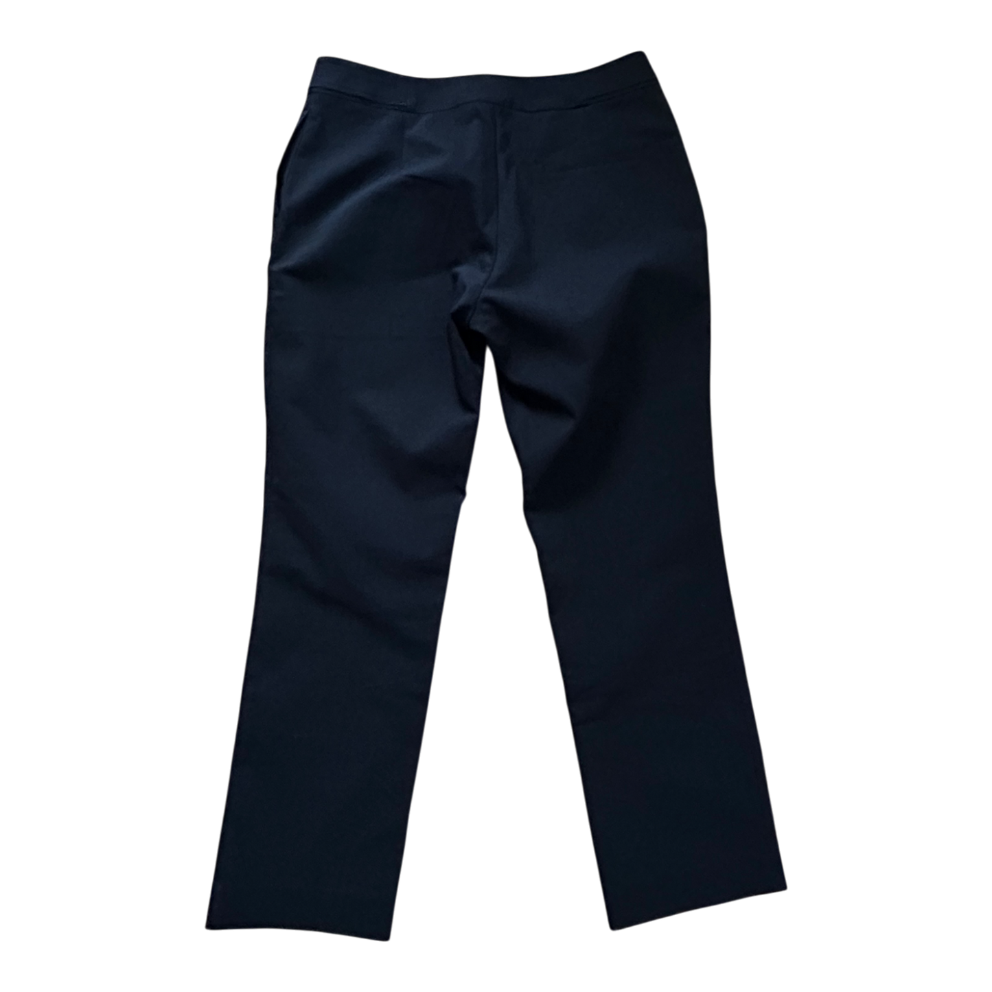 H&M Damen Stoffhose Gr 40 Schwarz Stretch Baumwollmix 7/8 Elegant