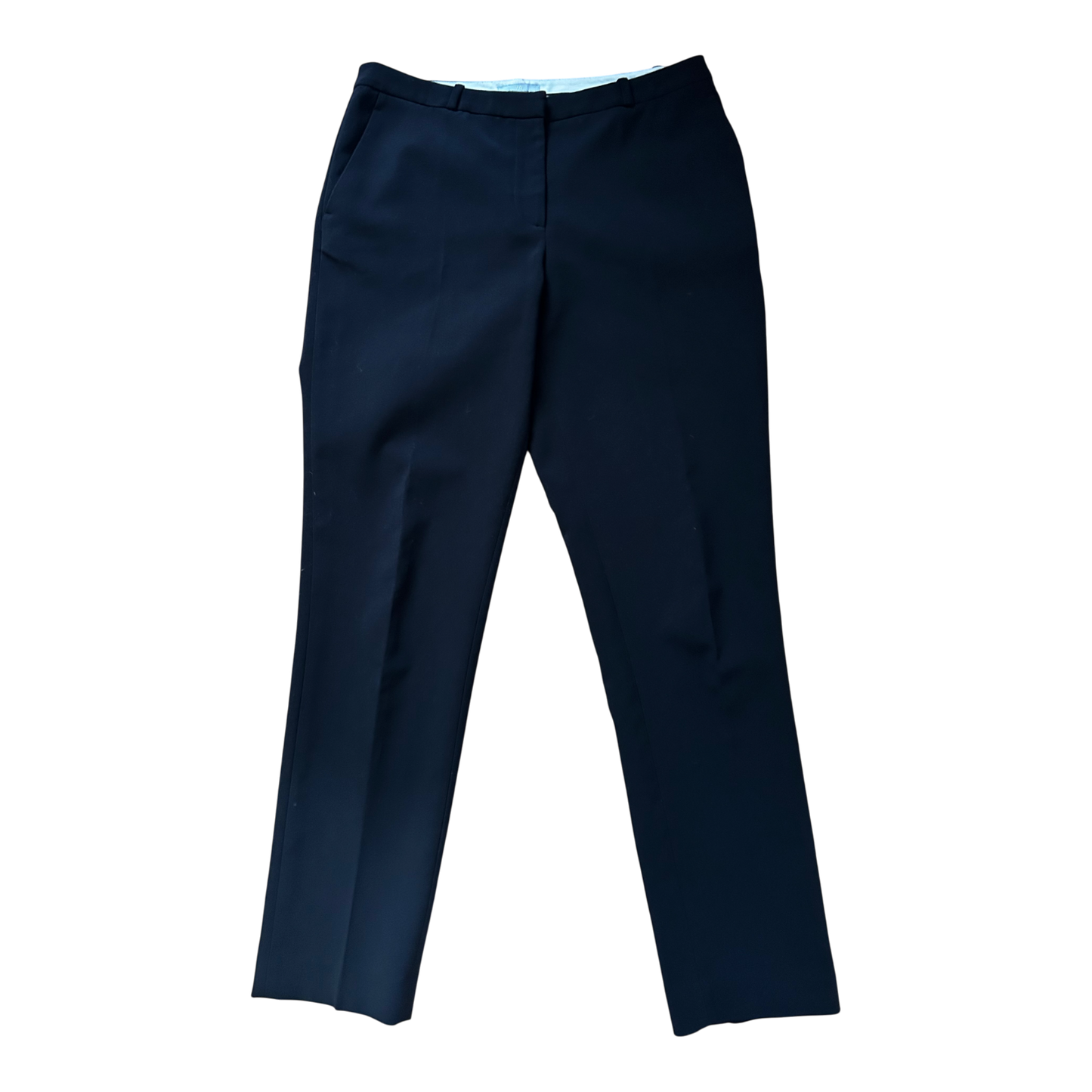 H&M Damen Hose Gr 40 Schwarz Elegant Stretch Stoff Klassisch Business Büro Trend