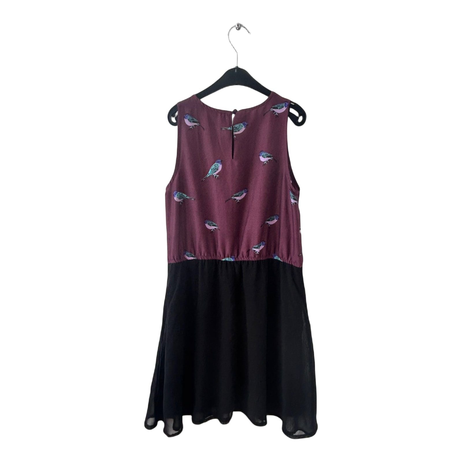 Atmosphere Kleid Damen Dress Damenkleid Gr. 34 Bordeaux Print Chiffon Look Neu