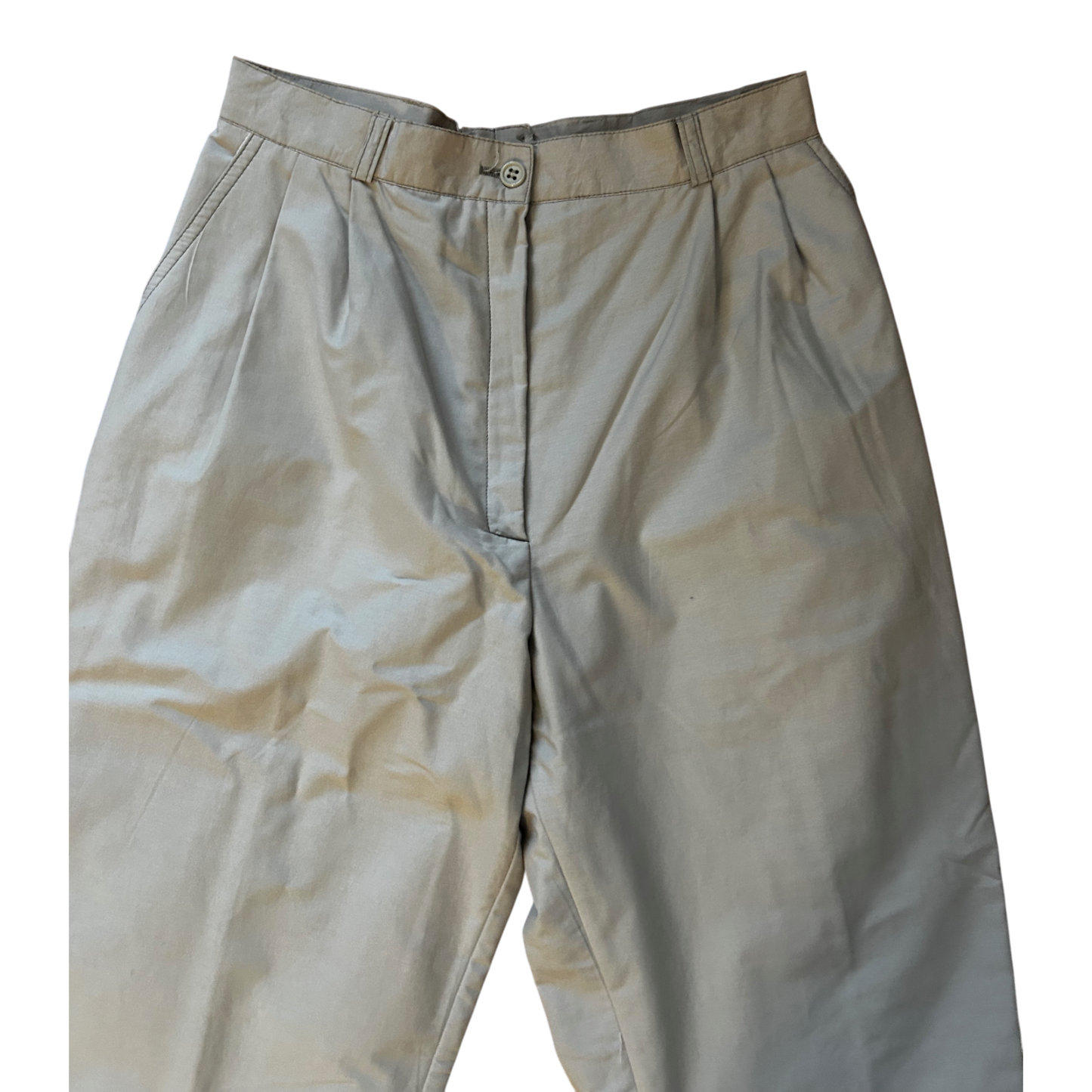 Vintage Damen Thermohose Gr 34 Hellgrau Baumwolle Gefuettert Winter Klassic Neu