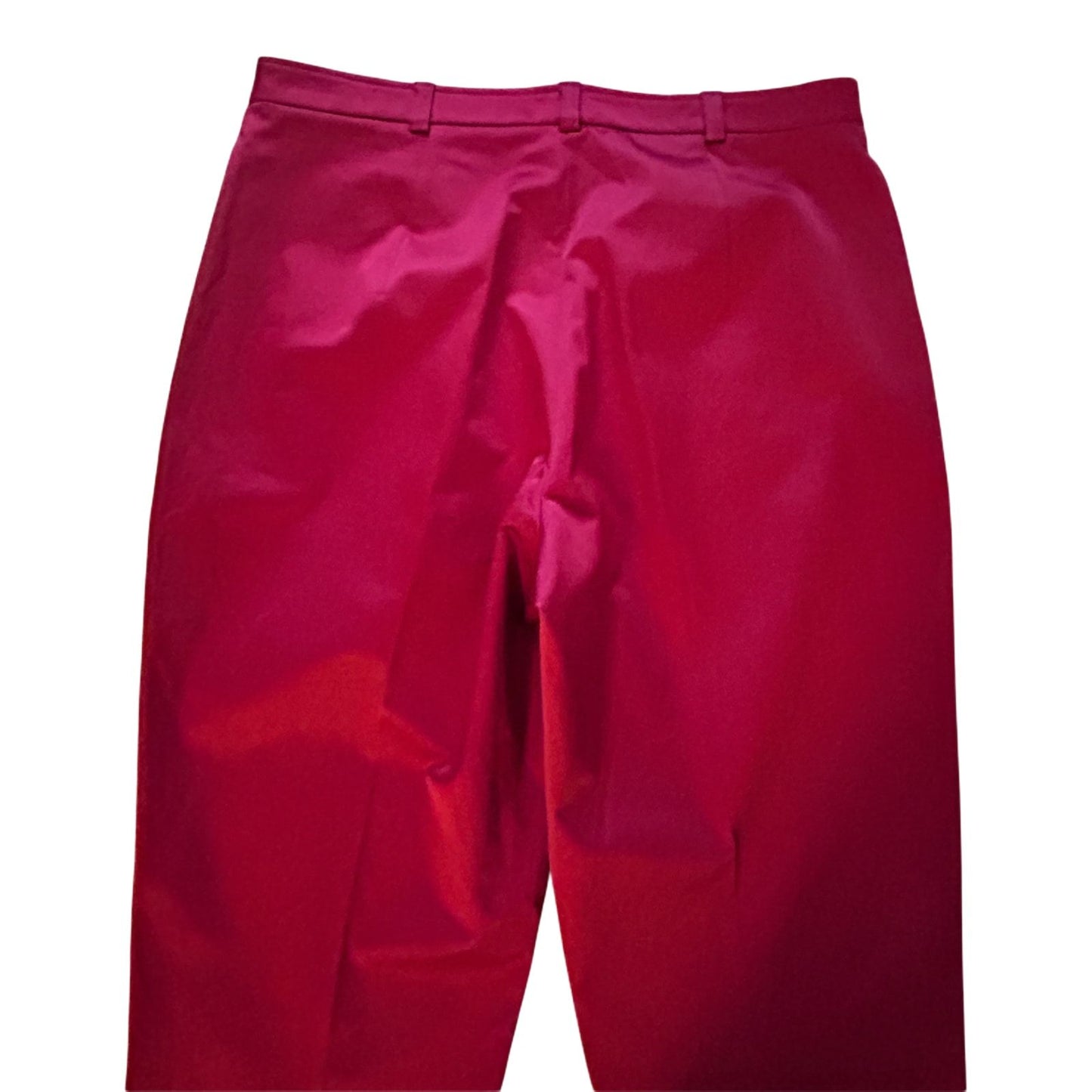 Tuzzi Damen Stoffhose Gr 42 Dunkelrot Satin Glänzend Elegant Stretchmaterial