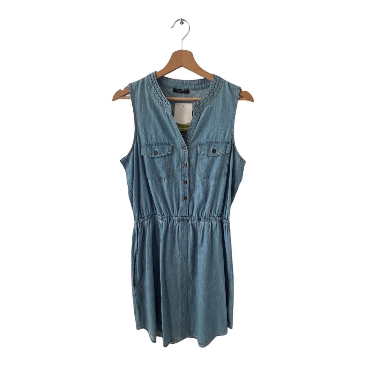Colloseum Kleid Damen Dress Damenkleid Gr. S Jeanskleid Denim Ärmellos Baumwolle