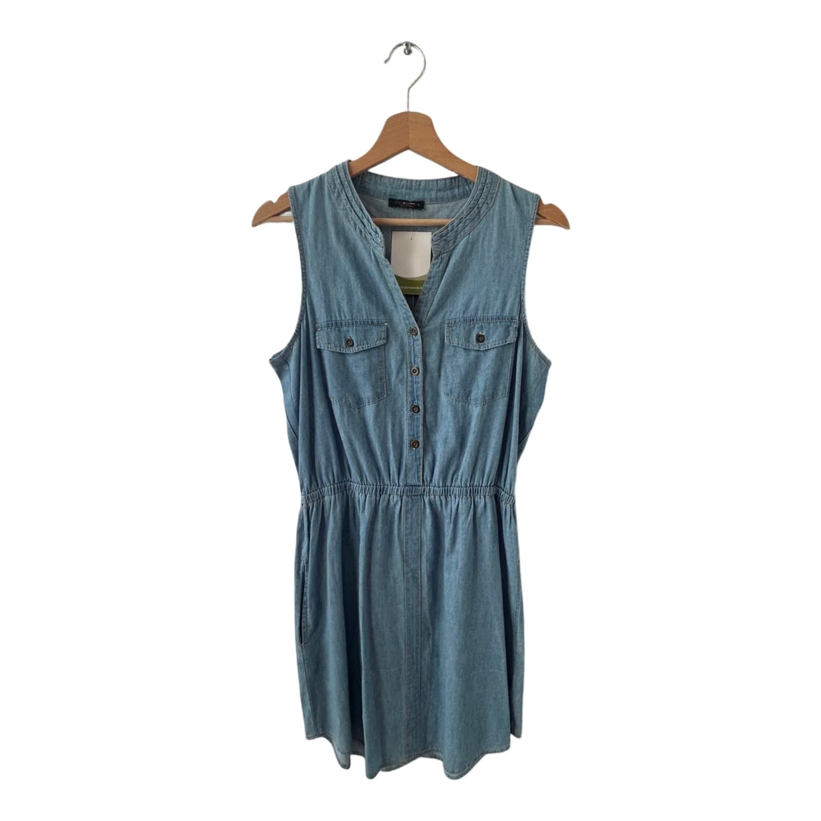 Colloseum Kleid Damen Dress Damenkleid Gr. S Jeanskleid Denim Ärmellos Baumwolle