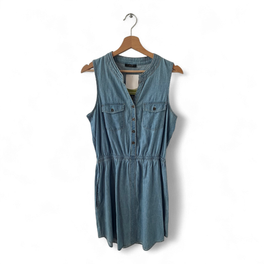 Colloseum Kleid Damen Dress Damenkleid Gr. S Jeanskleid Denim Ärmellos Baumwolle