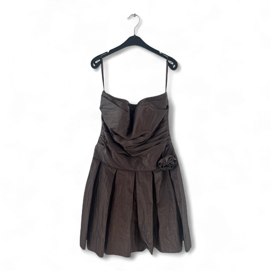Jake*s Kleid Damen Dress Damenkleid Gr. 38 Braun Cocktail Faltenrock Elegant Neu