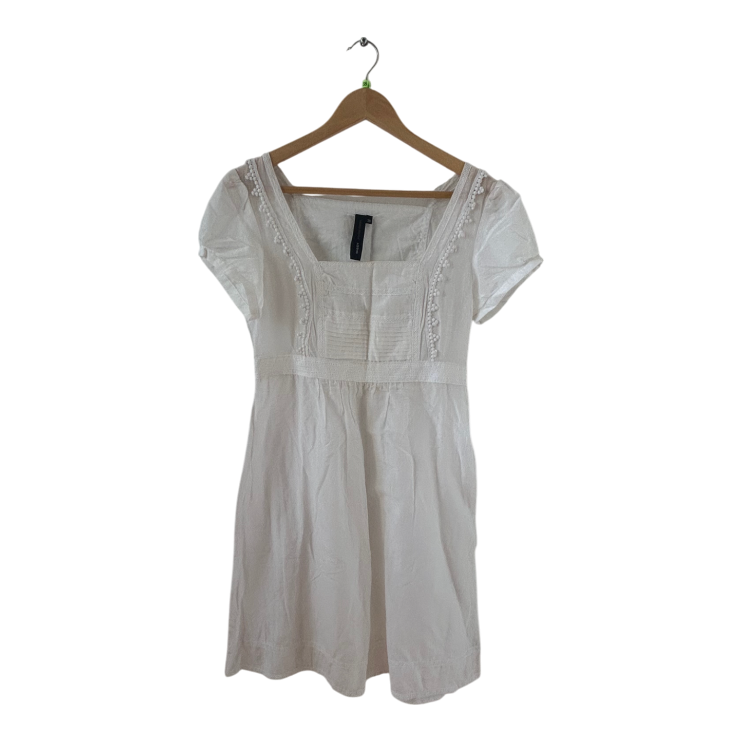 Vero Moda Kleid Damen Dress Damenkleid Gr. 38 Weiß Kurzarm Empire Sommer Neu