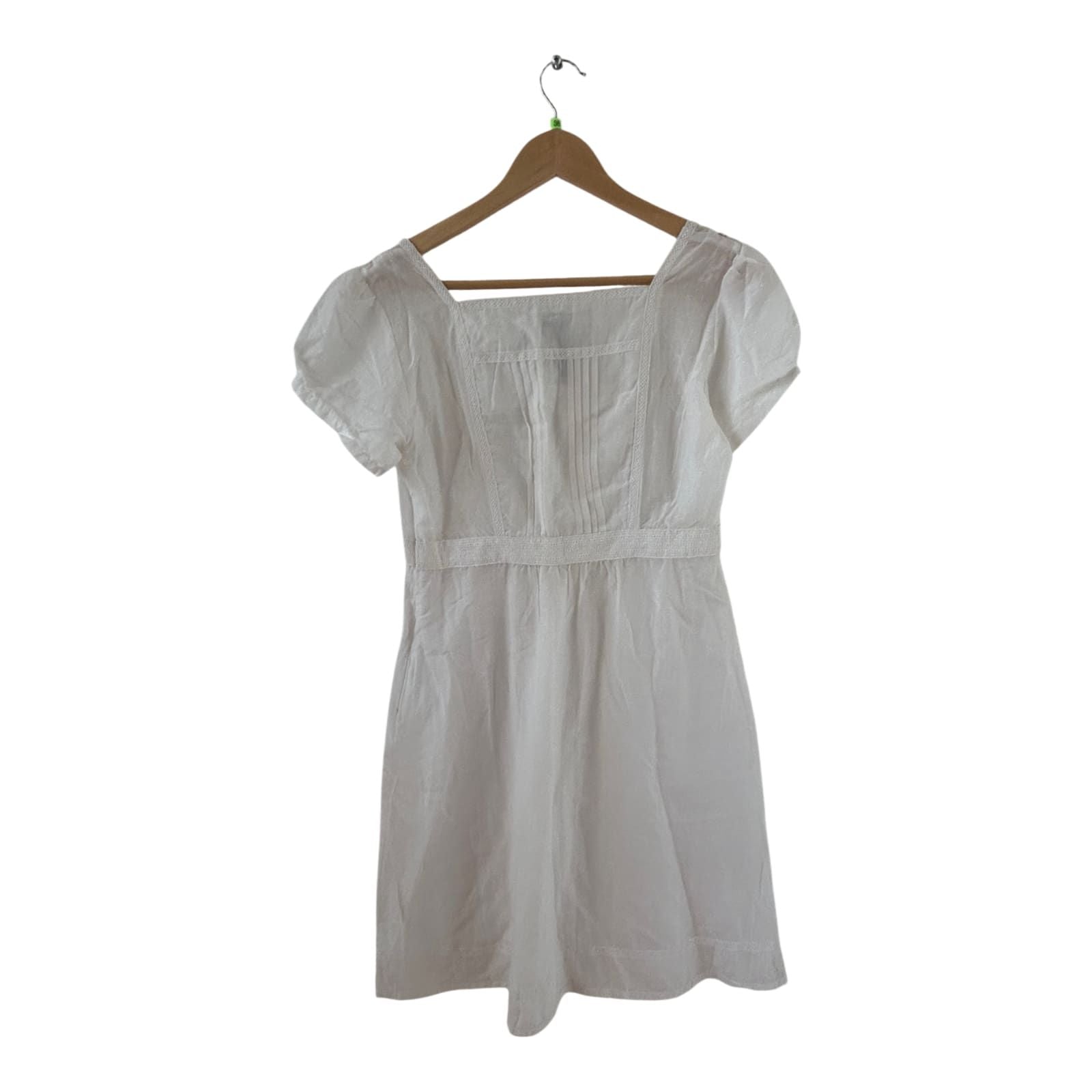 Vero Moda Kleid Damen Dress Damenkleid Gr. 38 Weiß Kurzarm Empire Sommer Neu