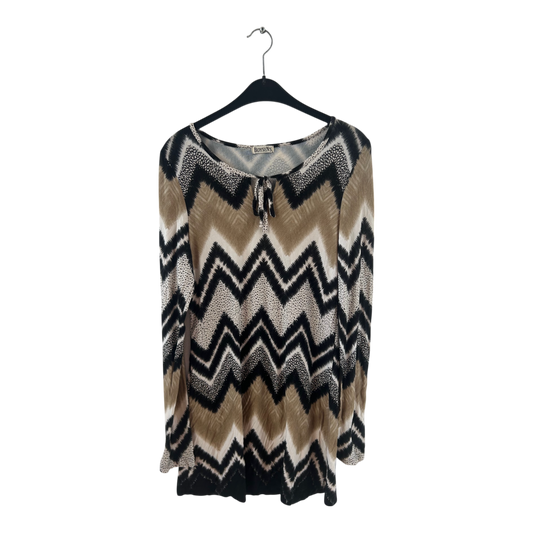 Boysens Kleid Damen Dress Damenkleid Gr. 38 Muster Langarm Viskose Tunika Look