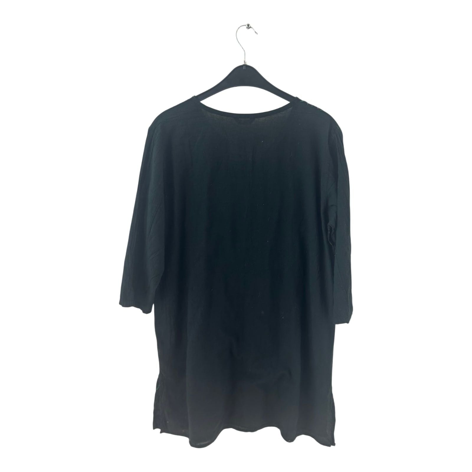 Donna IO Tunika Damen Dress Damenkleid Gr. L Schwarz Grün Pailletten Boho Look