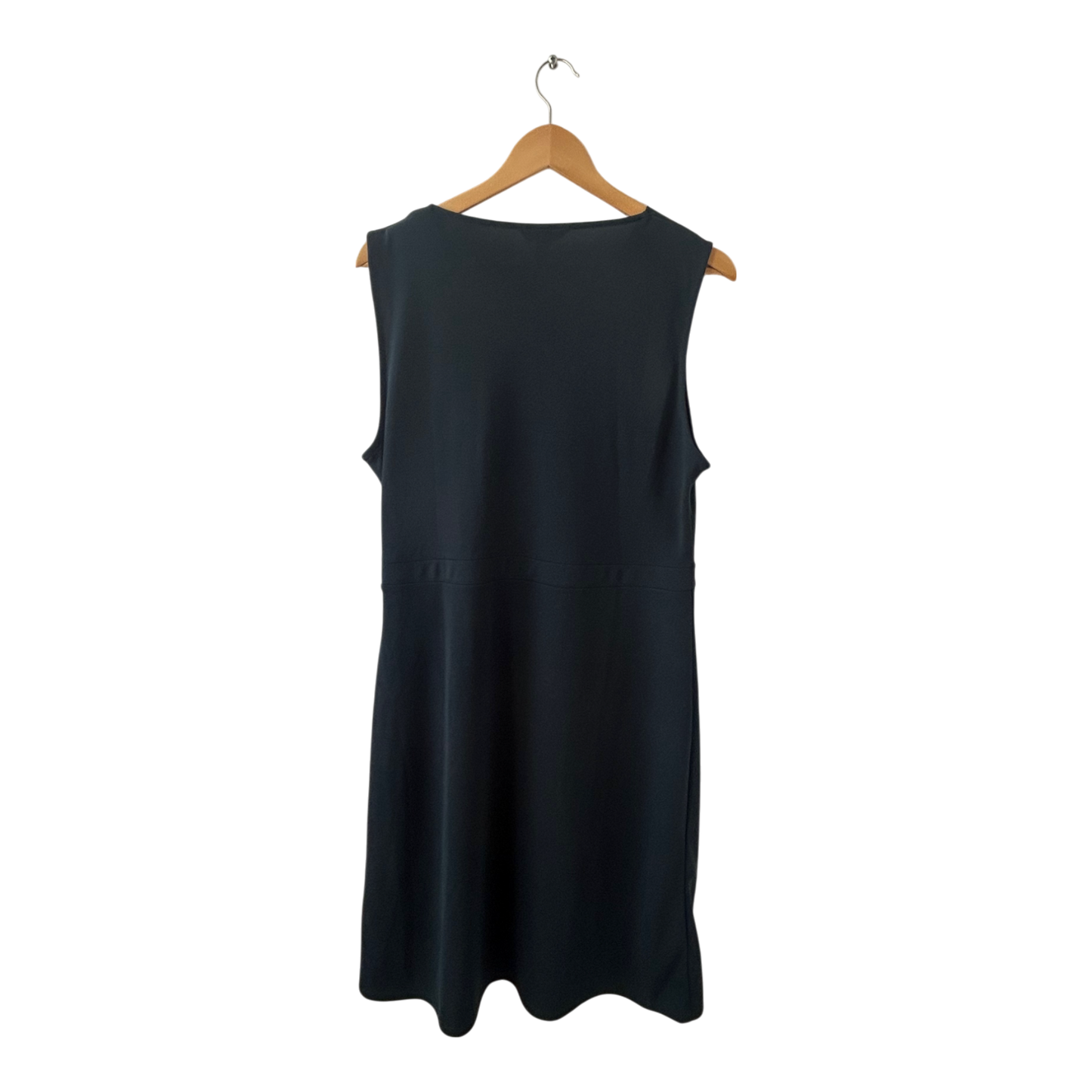 H&M Kleid Damen Dress Damenkleid Gr. L Dunkelgrün Wickeloptik Gürtel Elegant Neu