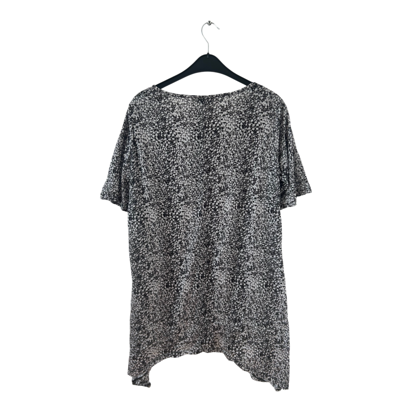 Gina Benotti Kleid Damen Dress Damenkleid Gr. L Schwarz Weiß Zip Print Stretch