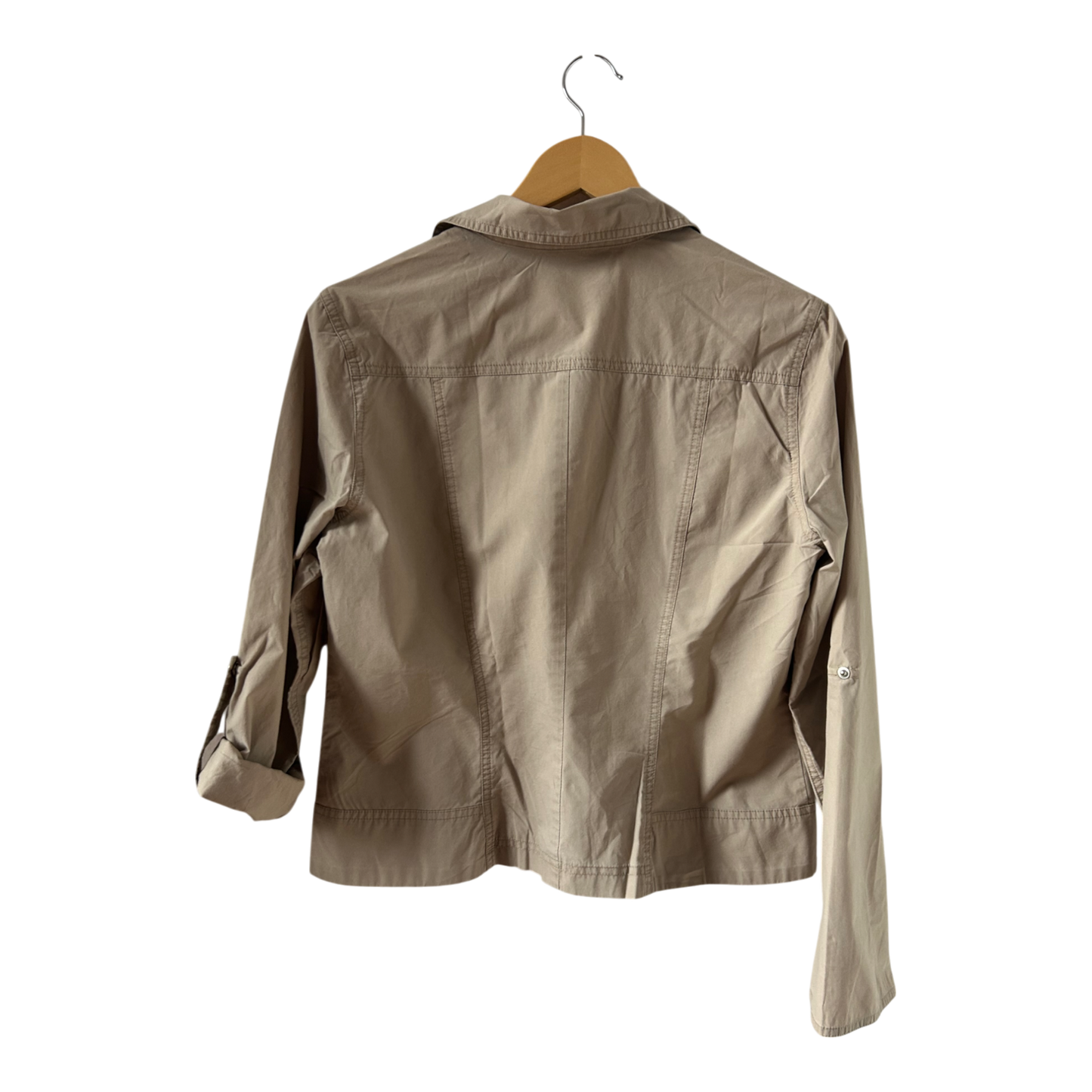 Best Connections Bluse Beige Gr 38 Baumwolle Krempelarm Casual Sommer Look