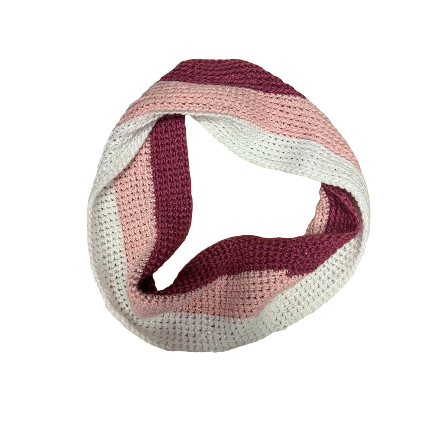 Loop Schal Damen One Size Mottled Rundschal Beere Rosa Creme Weich Gemütlich