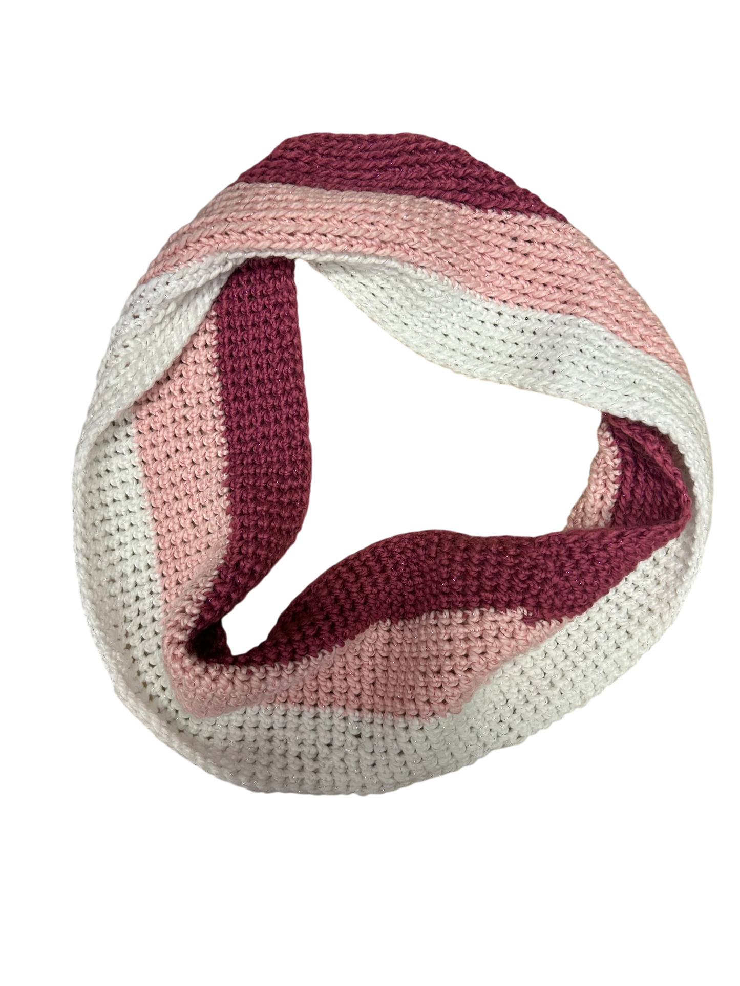 Loop Schal Damen One Size Mottled Rundschal Beere Rosa Creme Weich Gemütlich