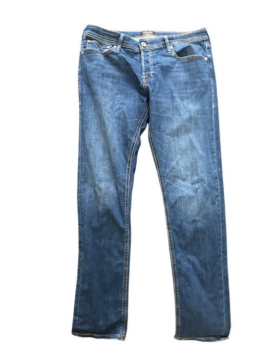 Jack & Jones Damen Jeans W32 L34 Dunkelblau Slim Fit Stretch Denim Modern