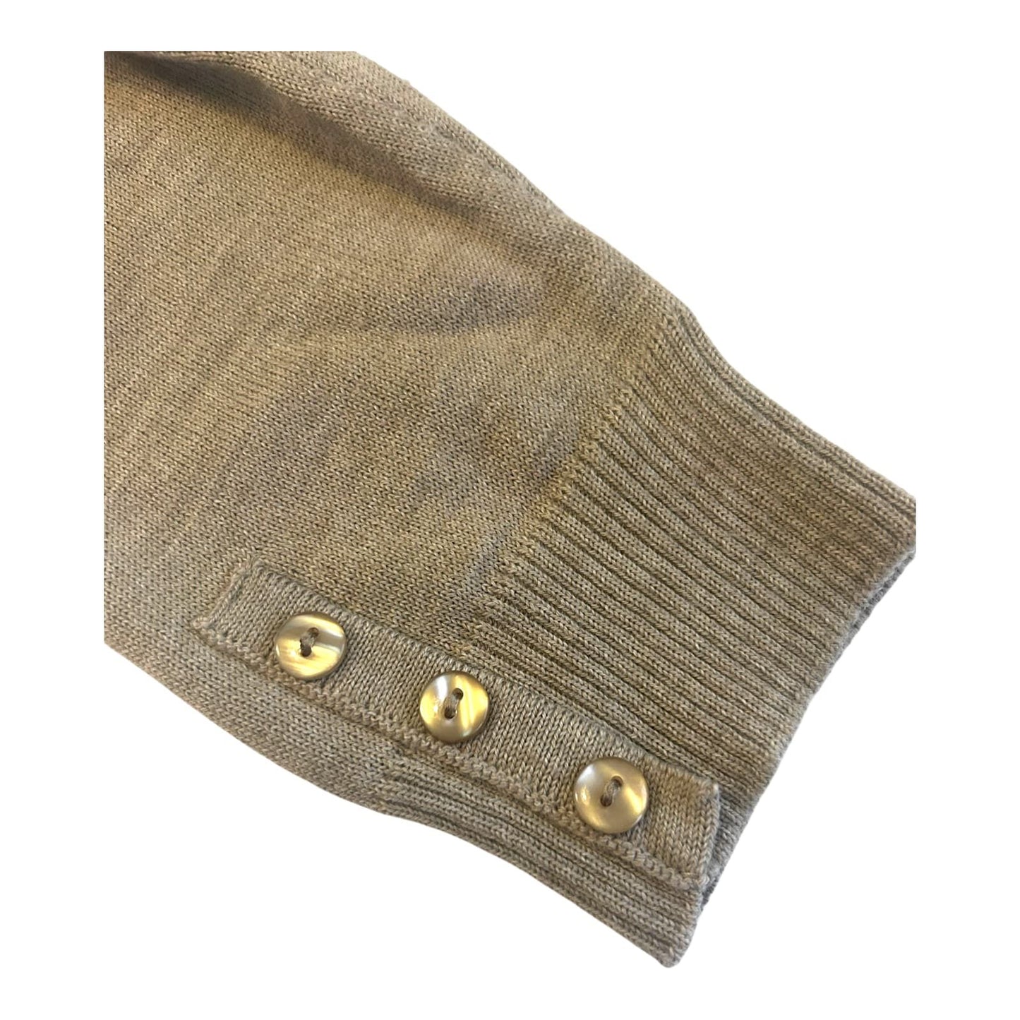 Damen Pullover Sixth Sense Größe S Beige Merinowolle Stehkragen Klassisch
