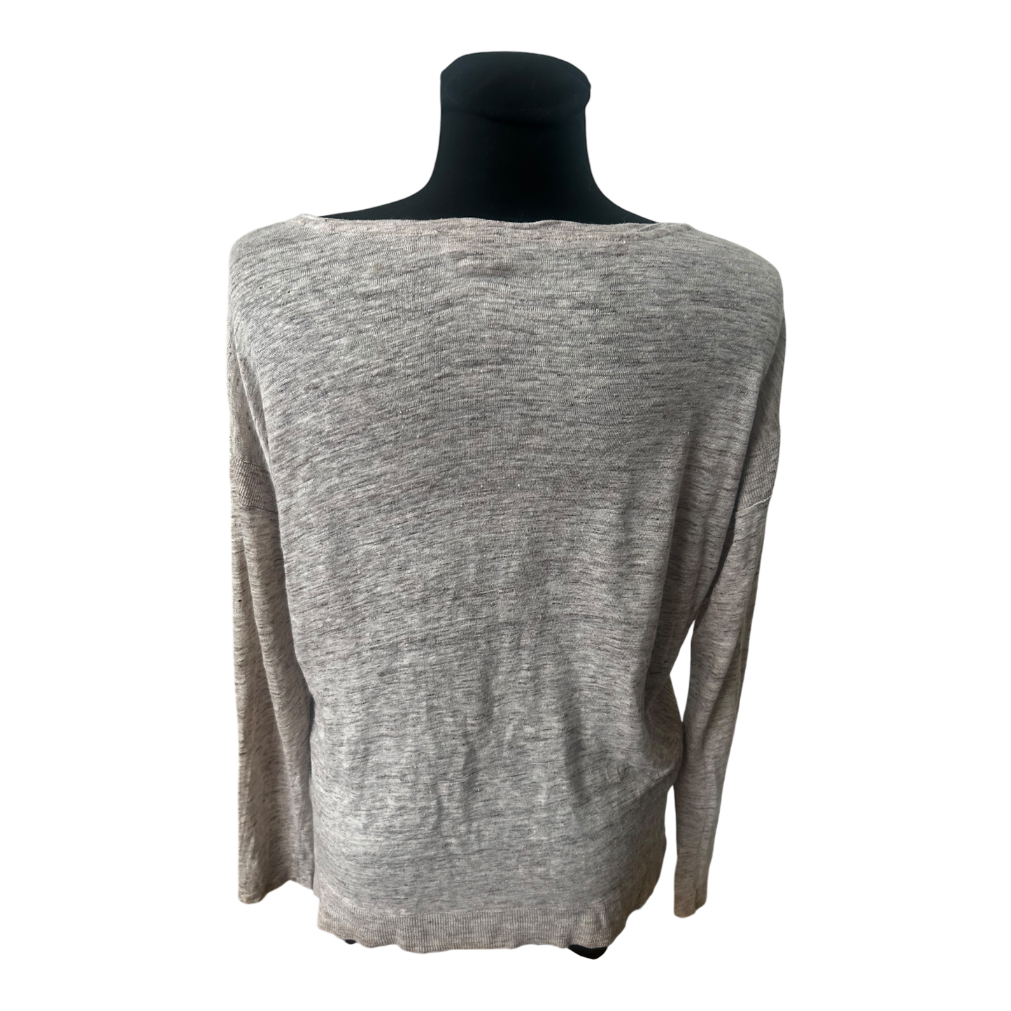 Massimo Dutti Damen Leinen Shirt Beige Langarm Gr M Leicht Sommer