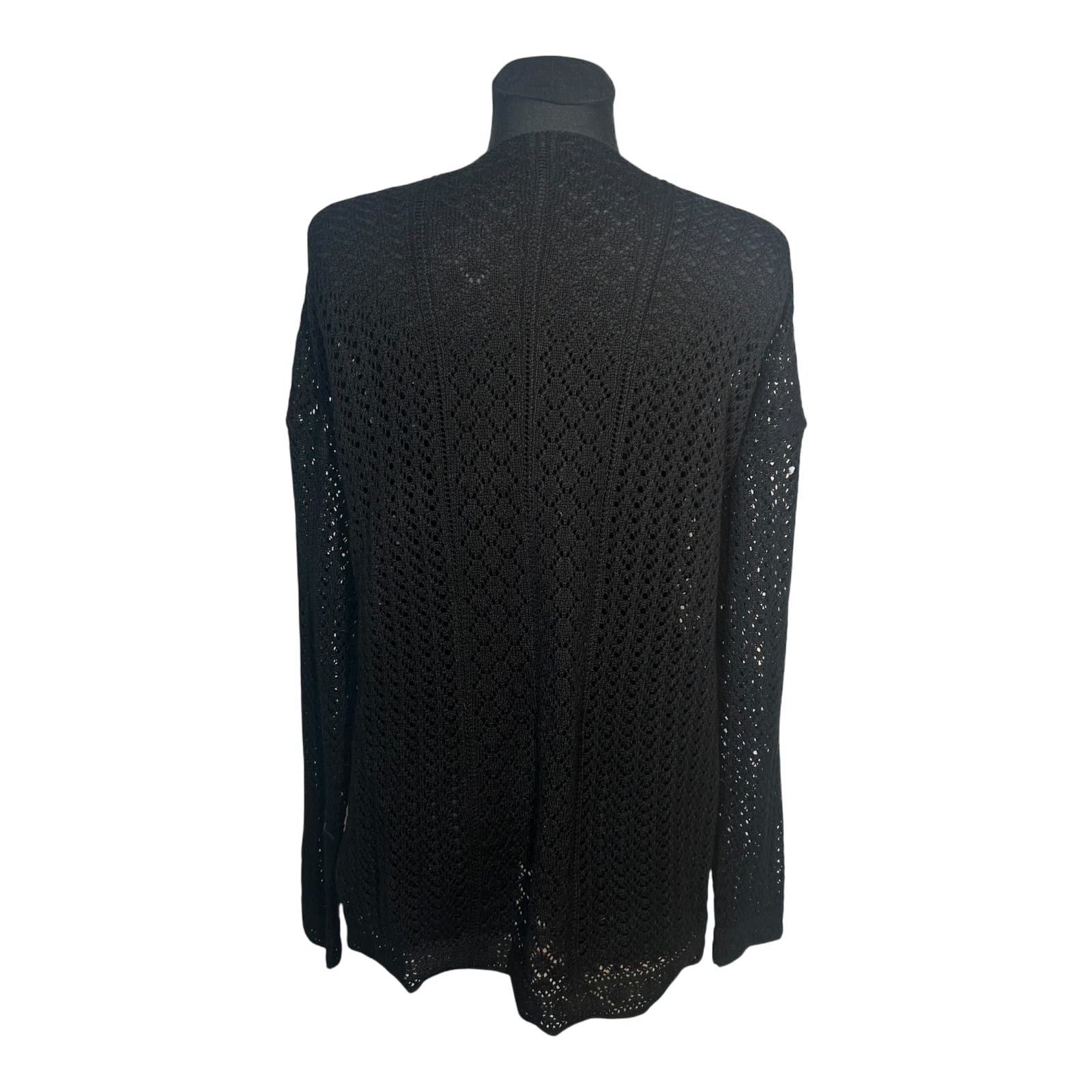 Esmara Damen Strickjacke Cardigan Größe M Schwarz Baumwolle Polyester