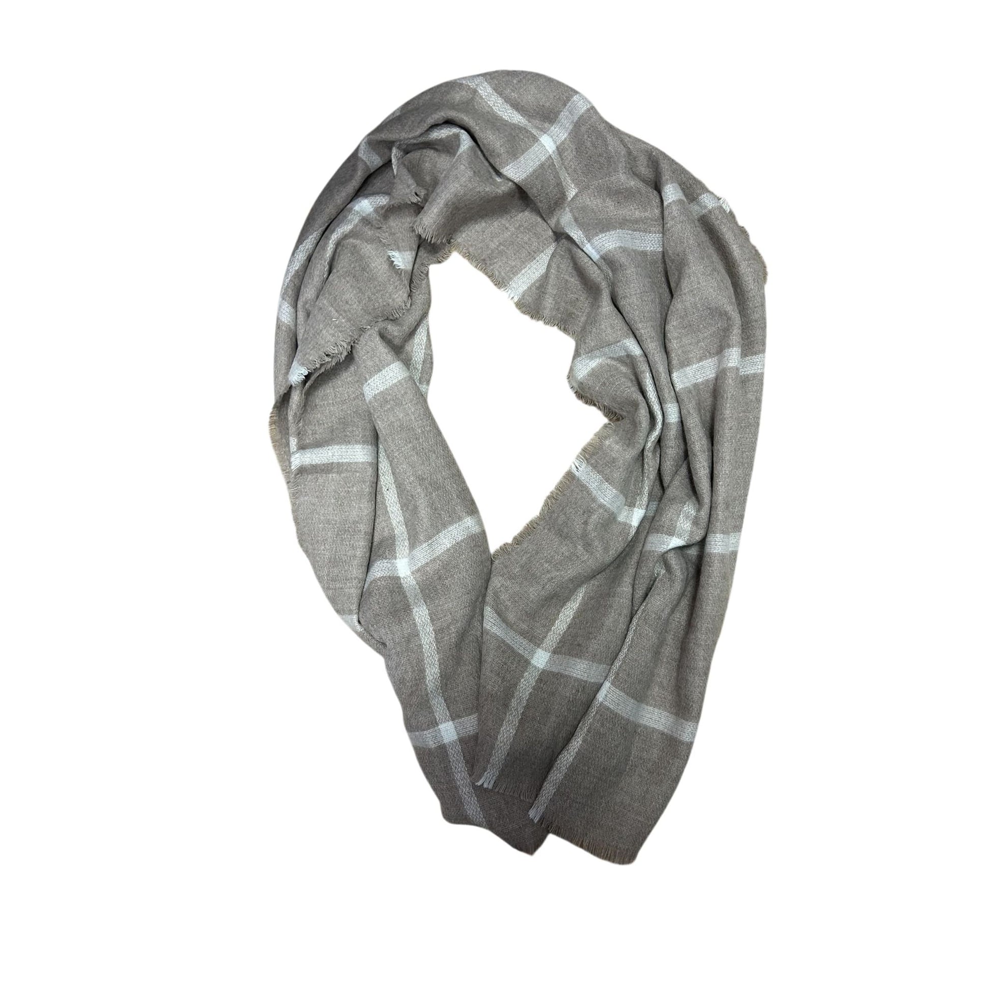 H&M Schal Damen Kariert Braun 90x190 cm Acryl Klassisch Kariert Elegant Modern