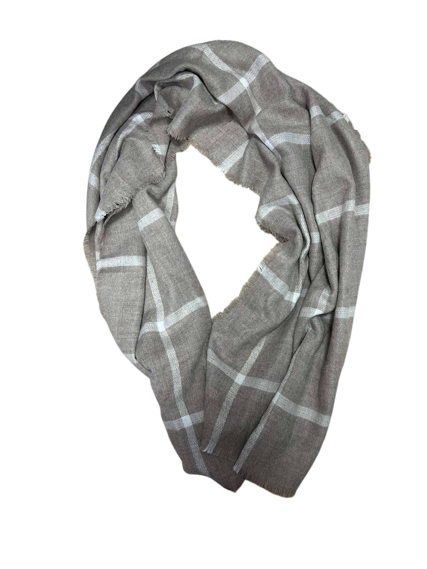 H&M Schal Damen Kariert Braun 90x190 cm Acryl Klassisch Kariert Elegant Modern