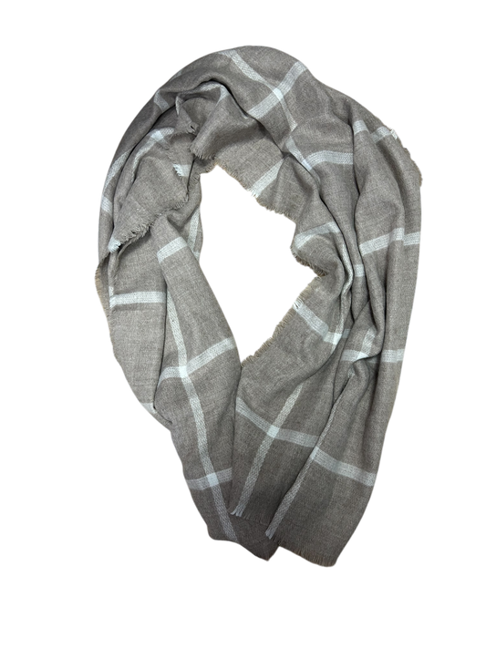 H&M Schal Damen Kariert Braun 90x190 cm Acryl Klassisch Kariert Elegant Modern