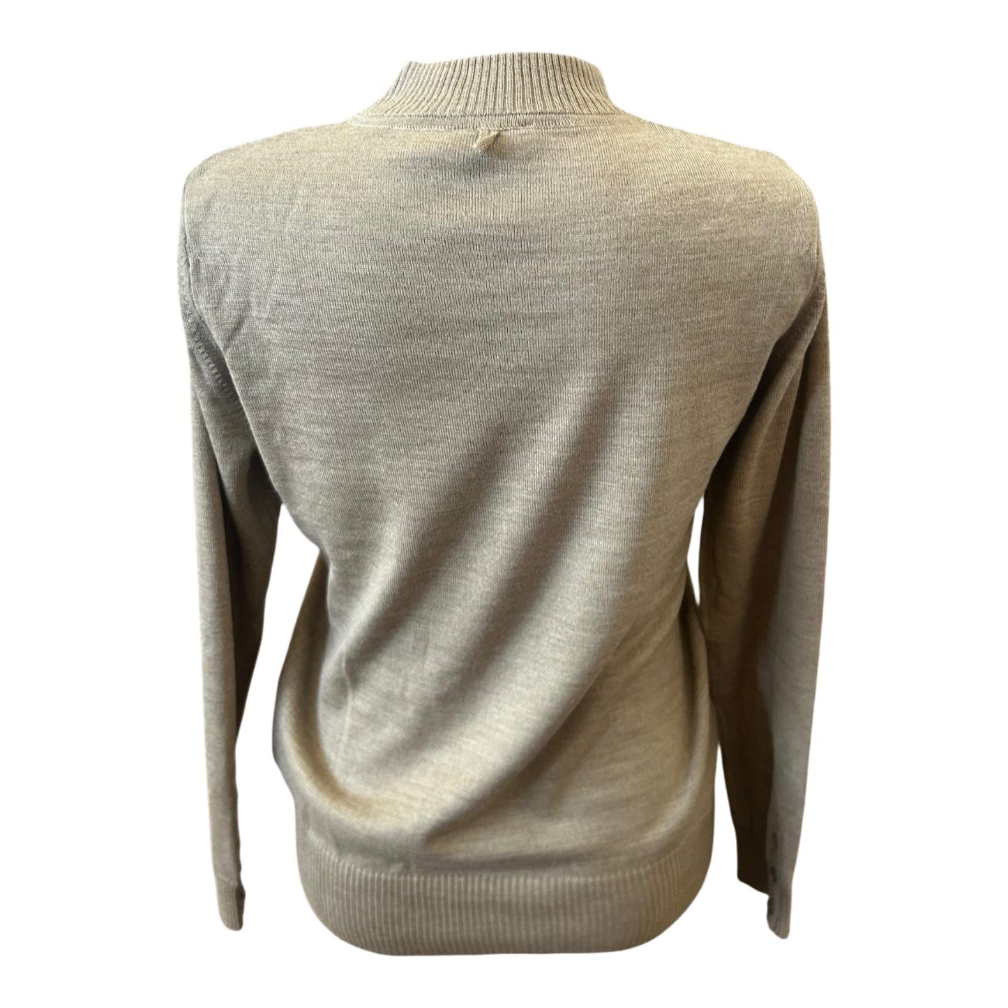 Damen Pullover Sixth Sense Größe S Beige Merinowolle Stehkragen Klassisch