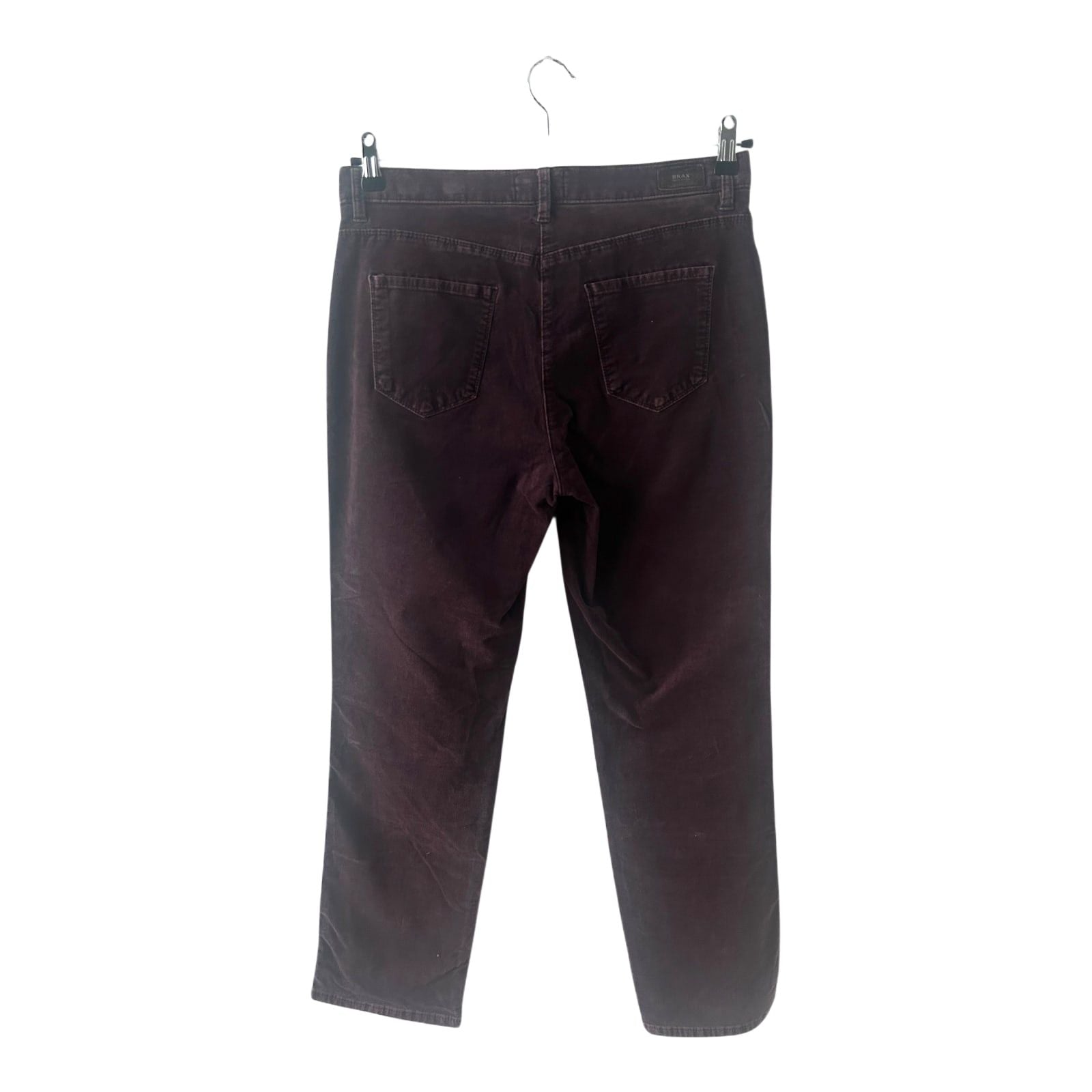Brax Damen Hose Gr 40 Kurz Braun Cord Baumwolle Elasthan Used Look