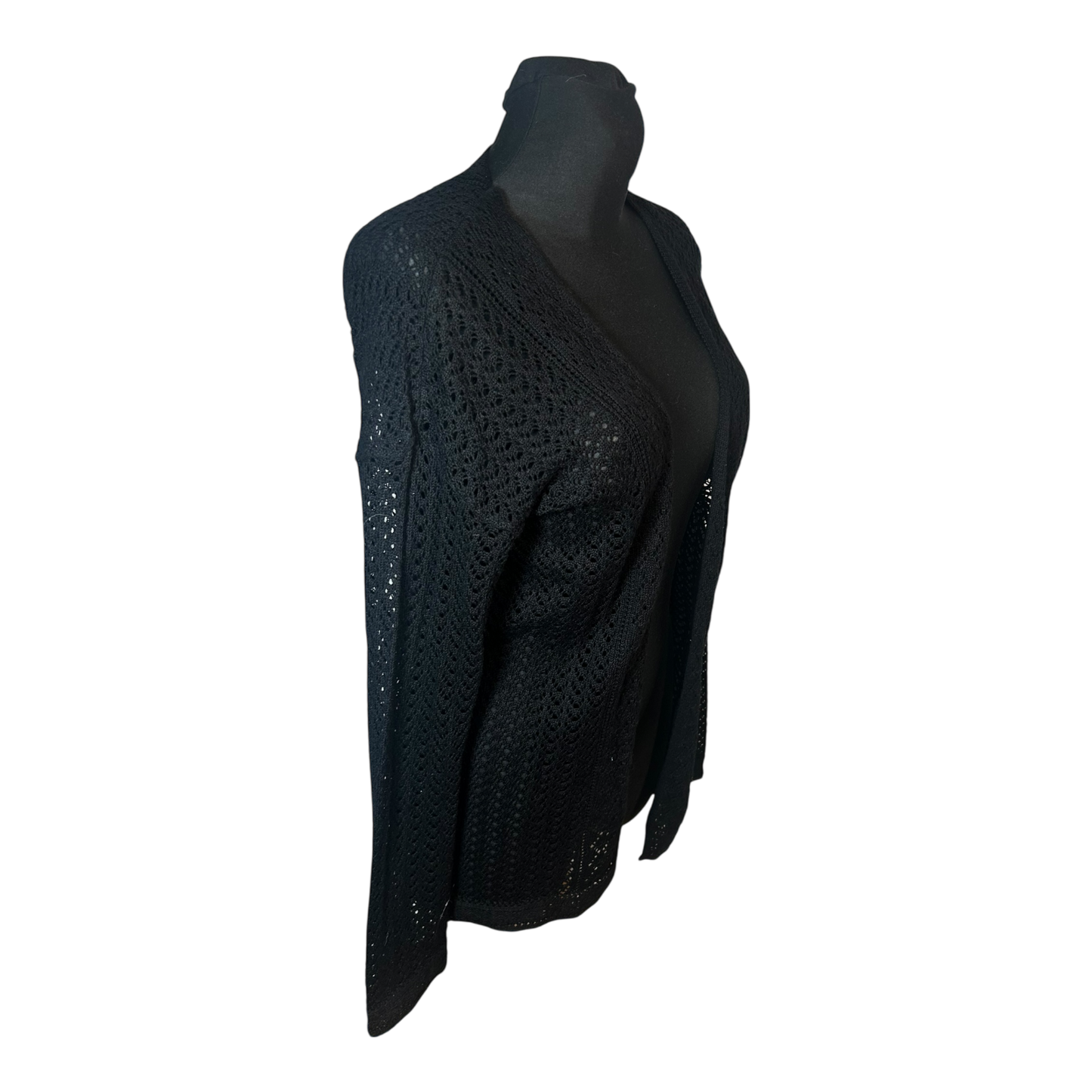 Esmara Damen Strickjacke Cardigan Größe M Schwarz Baumwolle Polyester
