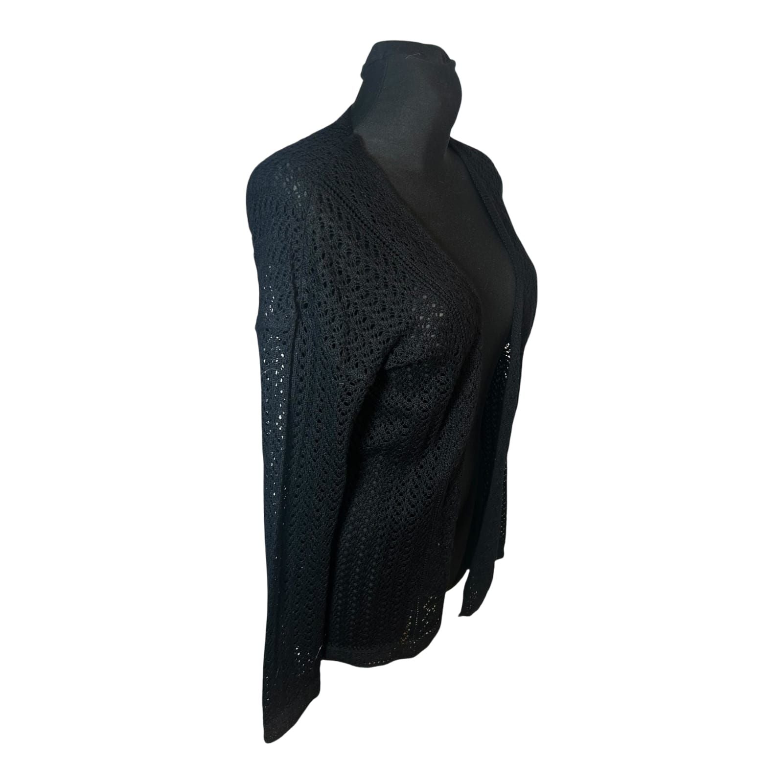 Esmara Damen Strickjacke Cardigan Größe M Schwarz Baumwolle Polyester