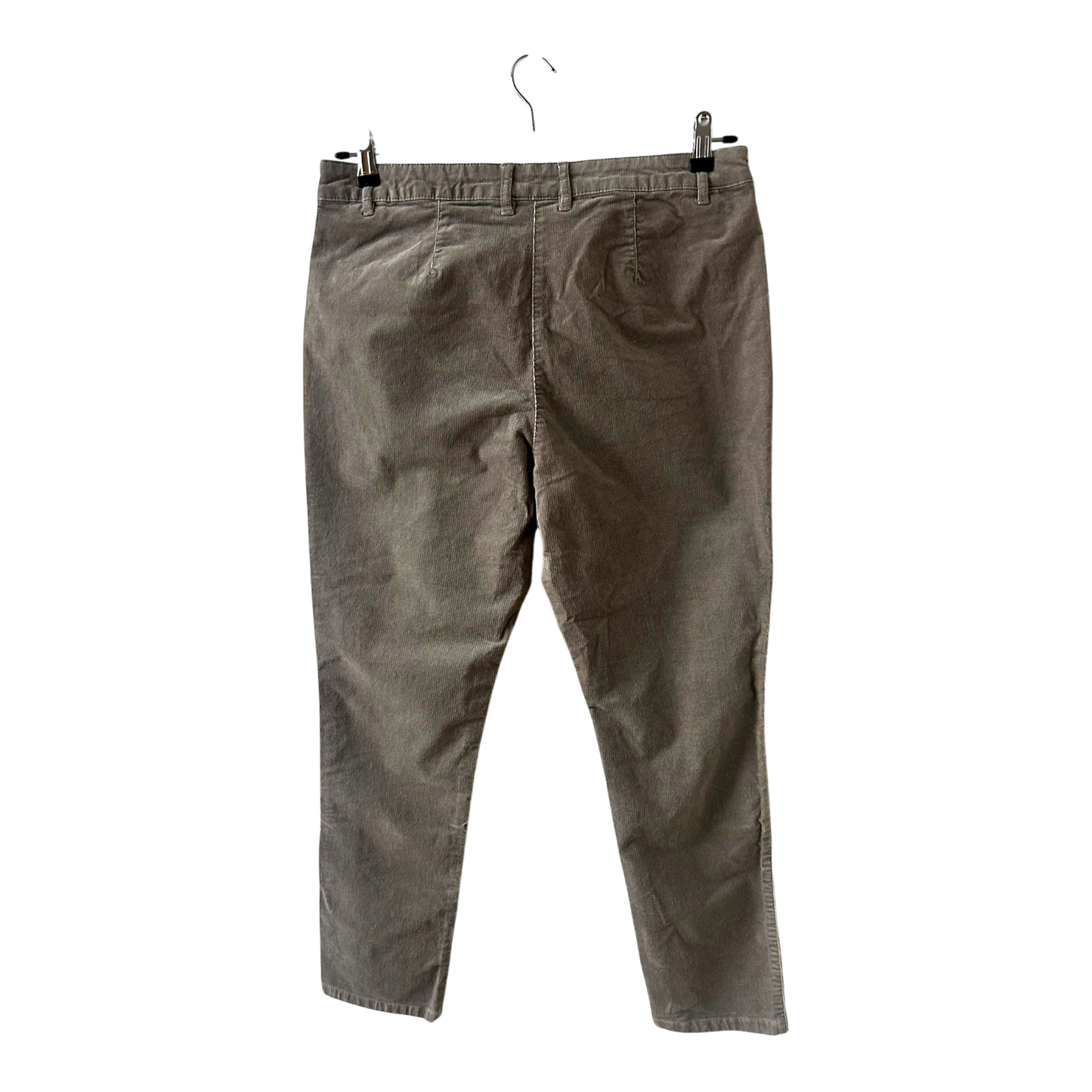 Canda Damen Cordhose Hose Kurzgröße 42 Grau Baumwolle Elasthan