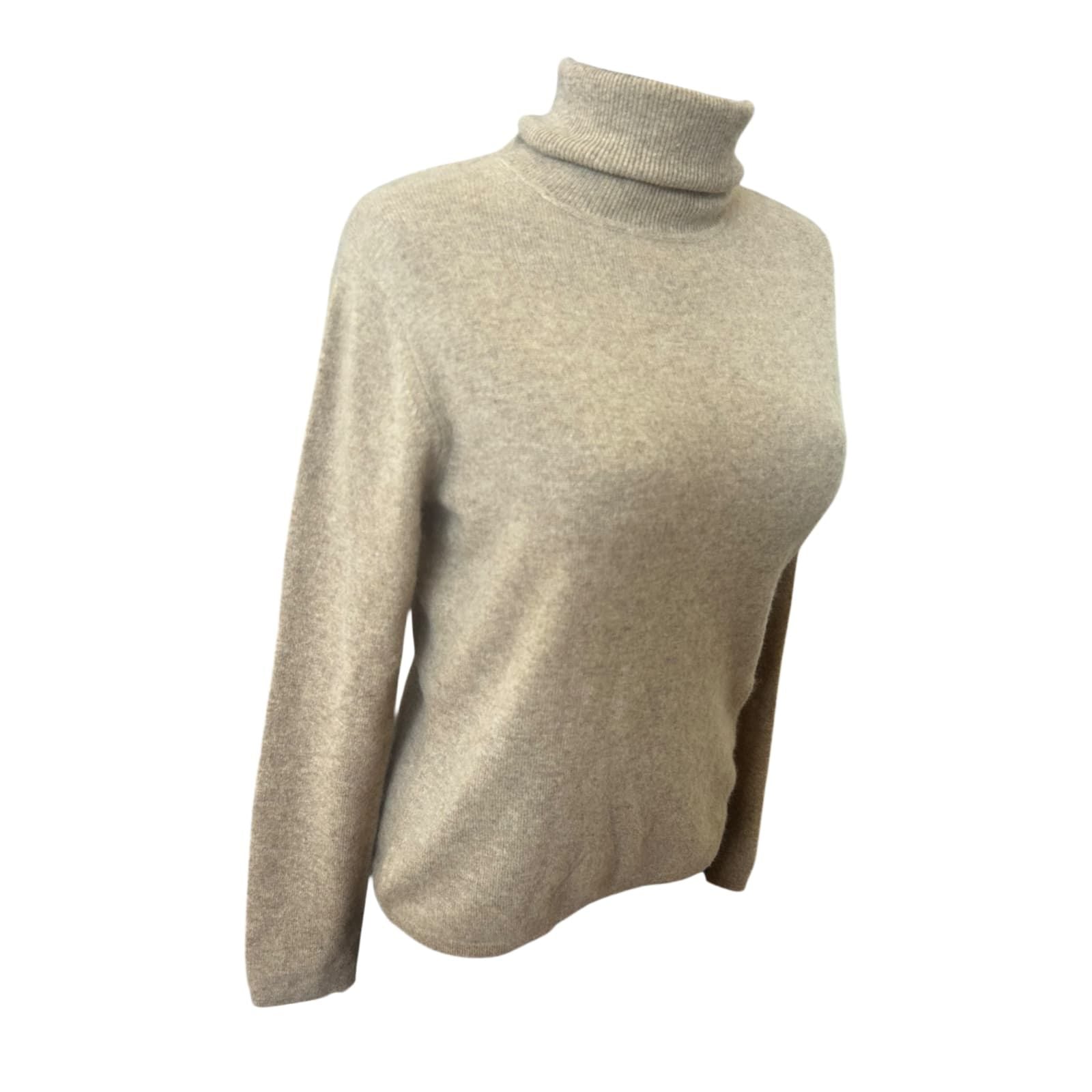 APT 9 Kaschmir Pullover Damen Rollkragen Gr M Beige Winter Luxus
