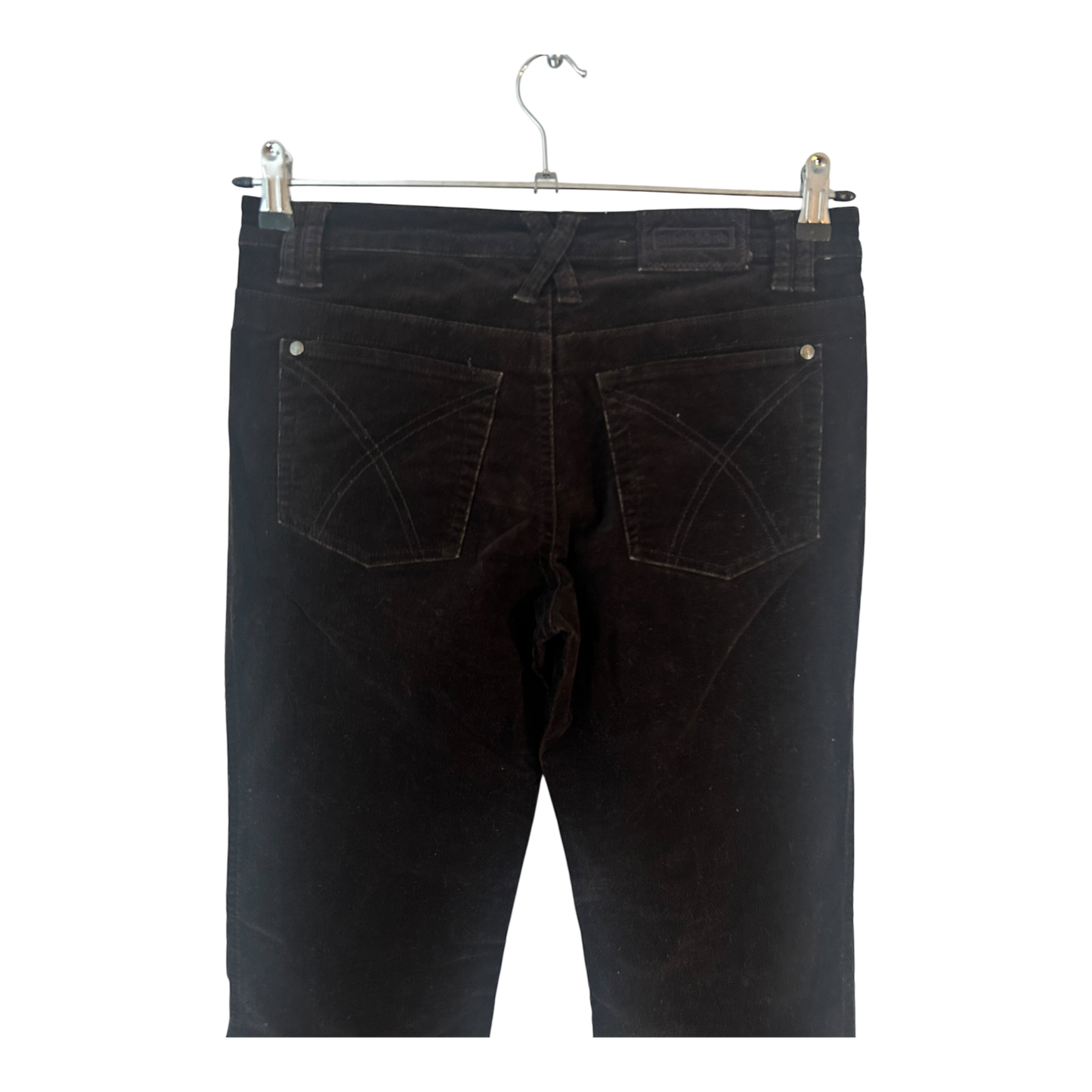 Street One Damen Hose Gr 36 Dunkelbraun Feincord Baumwolle Extralang