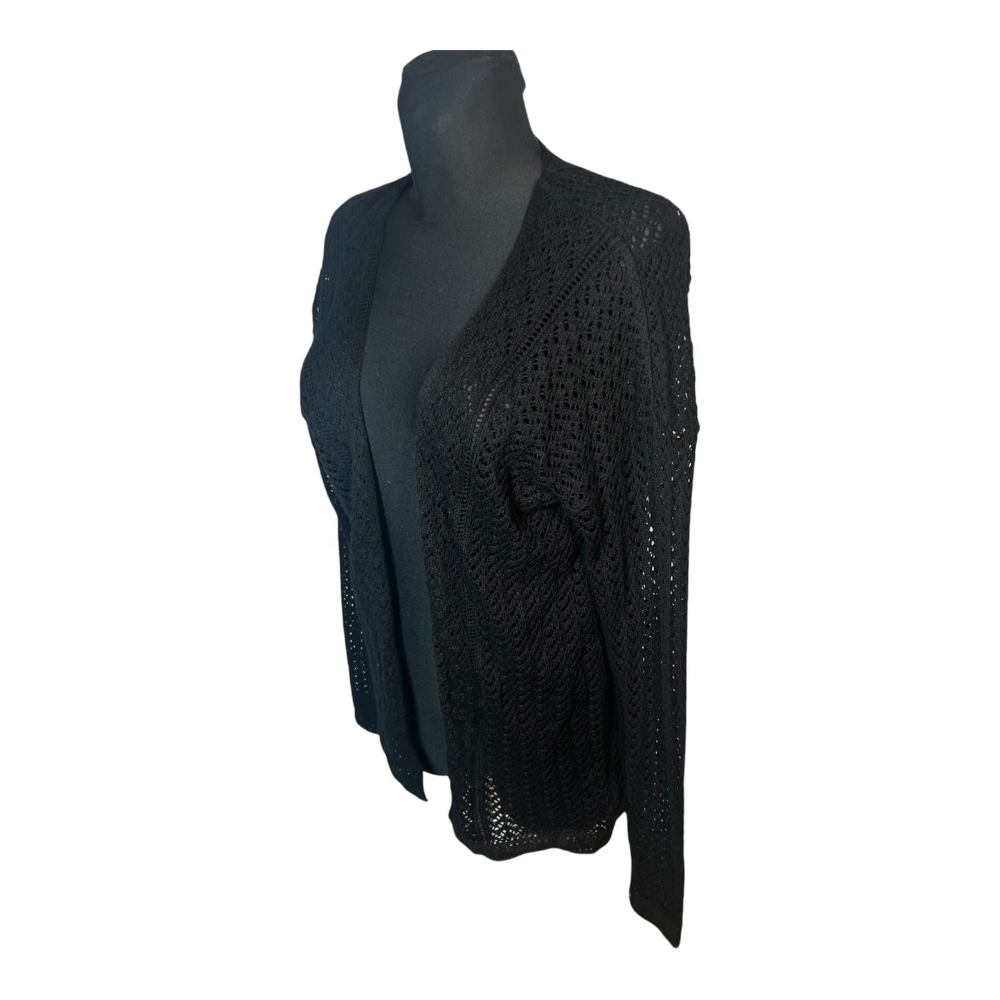 Esmara Damen Strickjacke Cardigan Größe M Schwarz Baumwolle Polyester